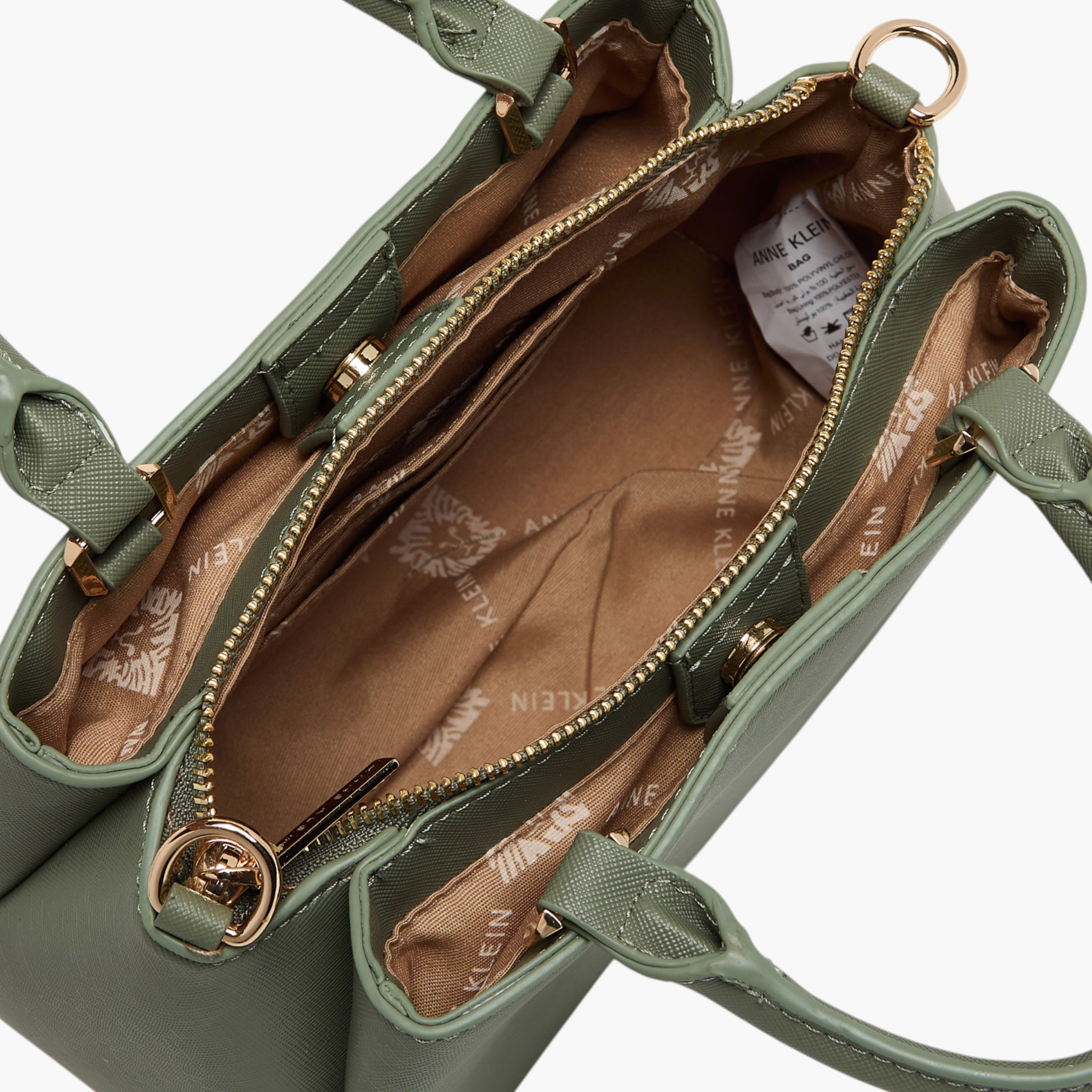 Anne Klein Solid Satchel Bag with Double Handles and Detachable Purse-women-bagsandwallets-handbags-image-6