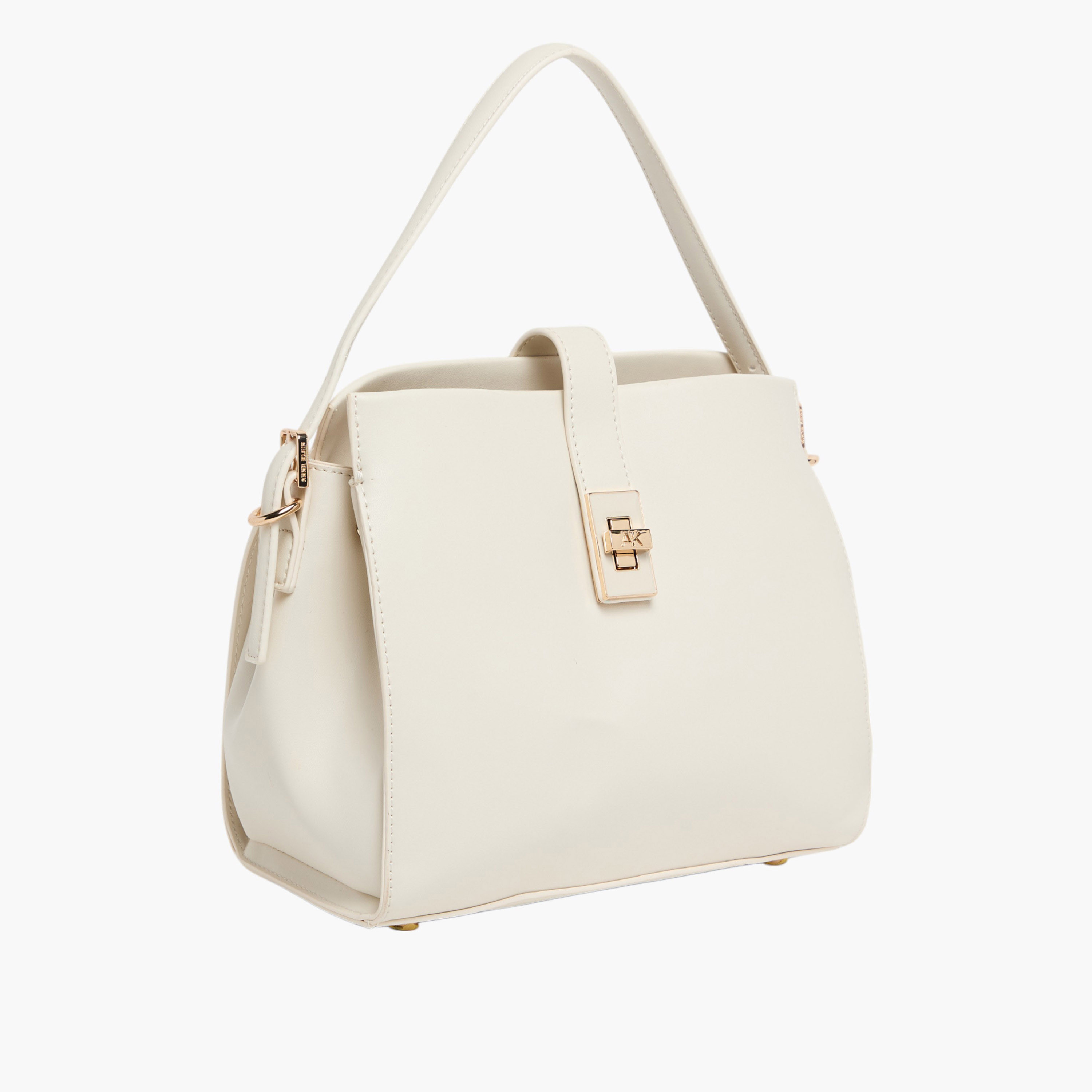 Anne Klein Solid Satchel Bag with Top Handle and Detachable Strap-women-bagsandwallets-handbags-image-3