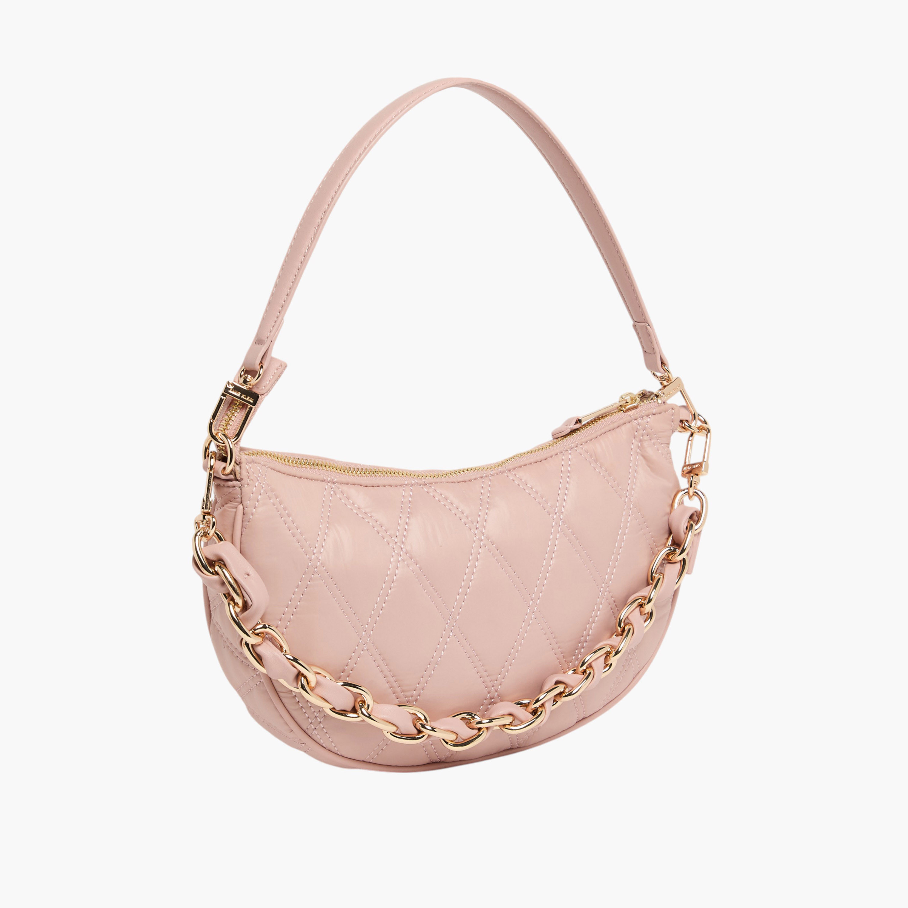Anne Klein Quilted Shoulder Bag with Chain Strap-women-bagsandwallets-handbags-image-2