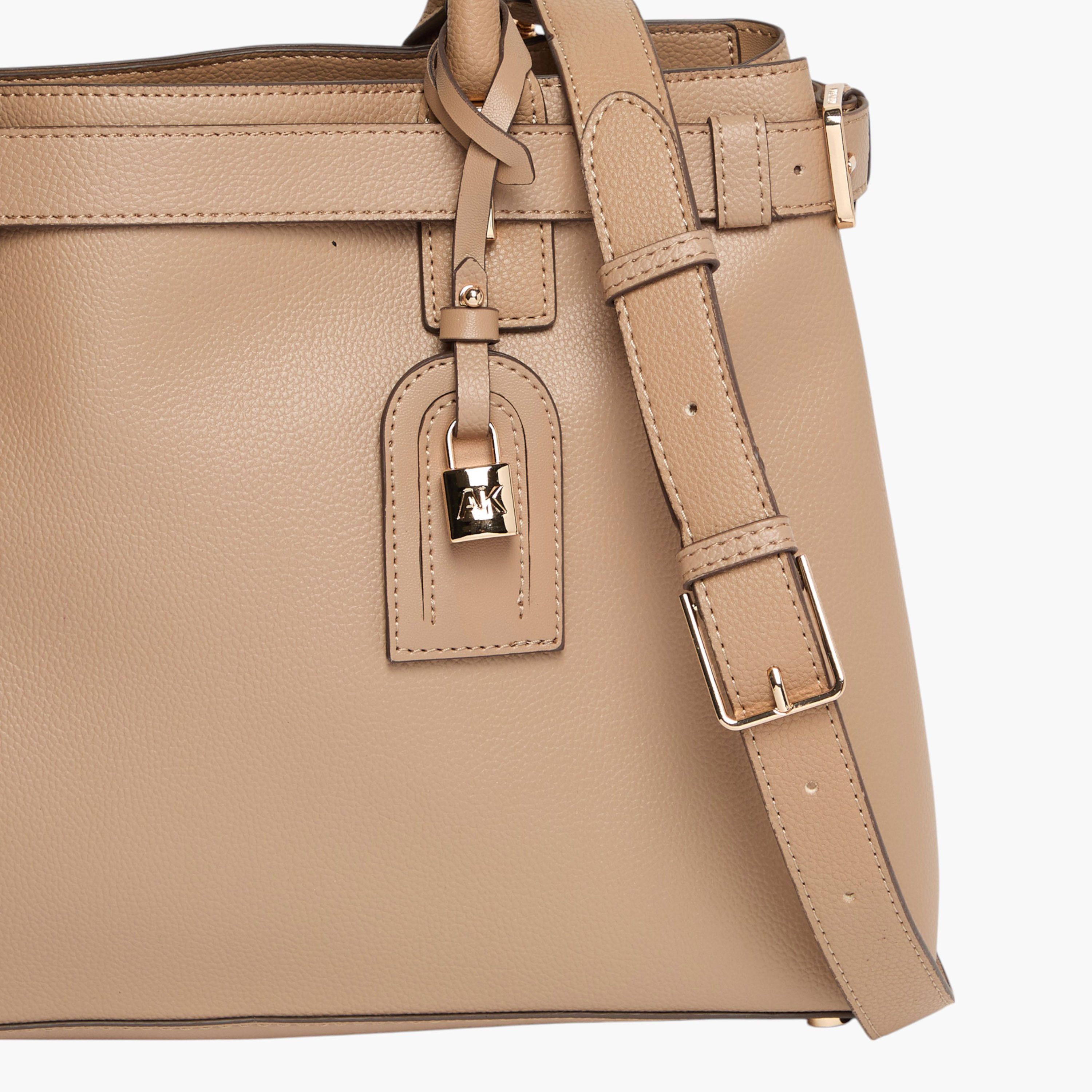Anne Klein Solid Satchel Bag with Detachable Strap-women-bagsandwallets-handbags-image-4