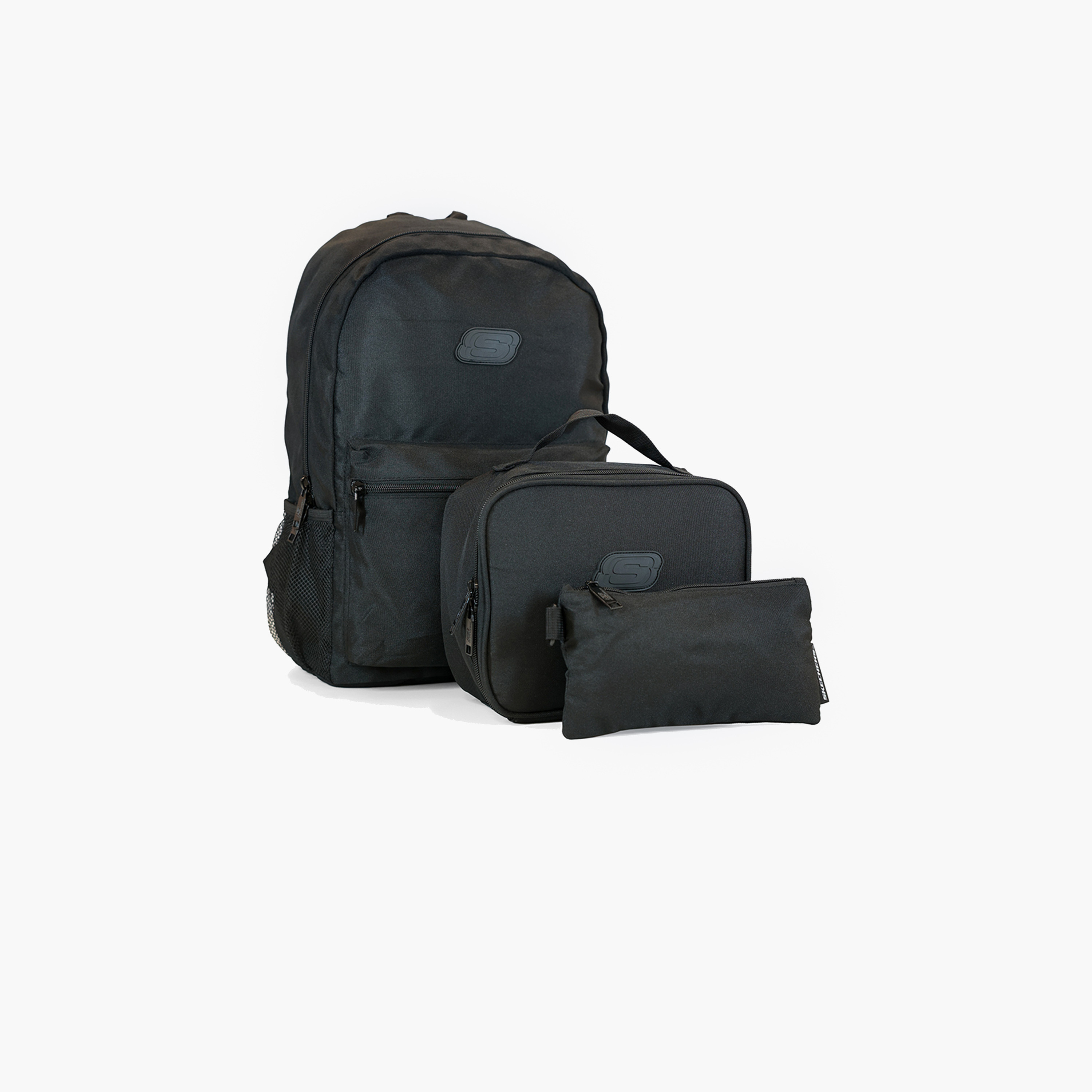 طقم شنطة ظهر مدرسية 3 قطع سادة للأطفال 8-13 سنة مع شنطة غداء ومقلمة من سكتشرز-school-bagsandbackpacks-sets-image-1