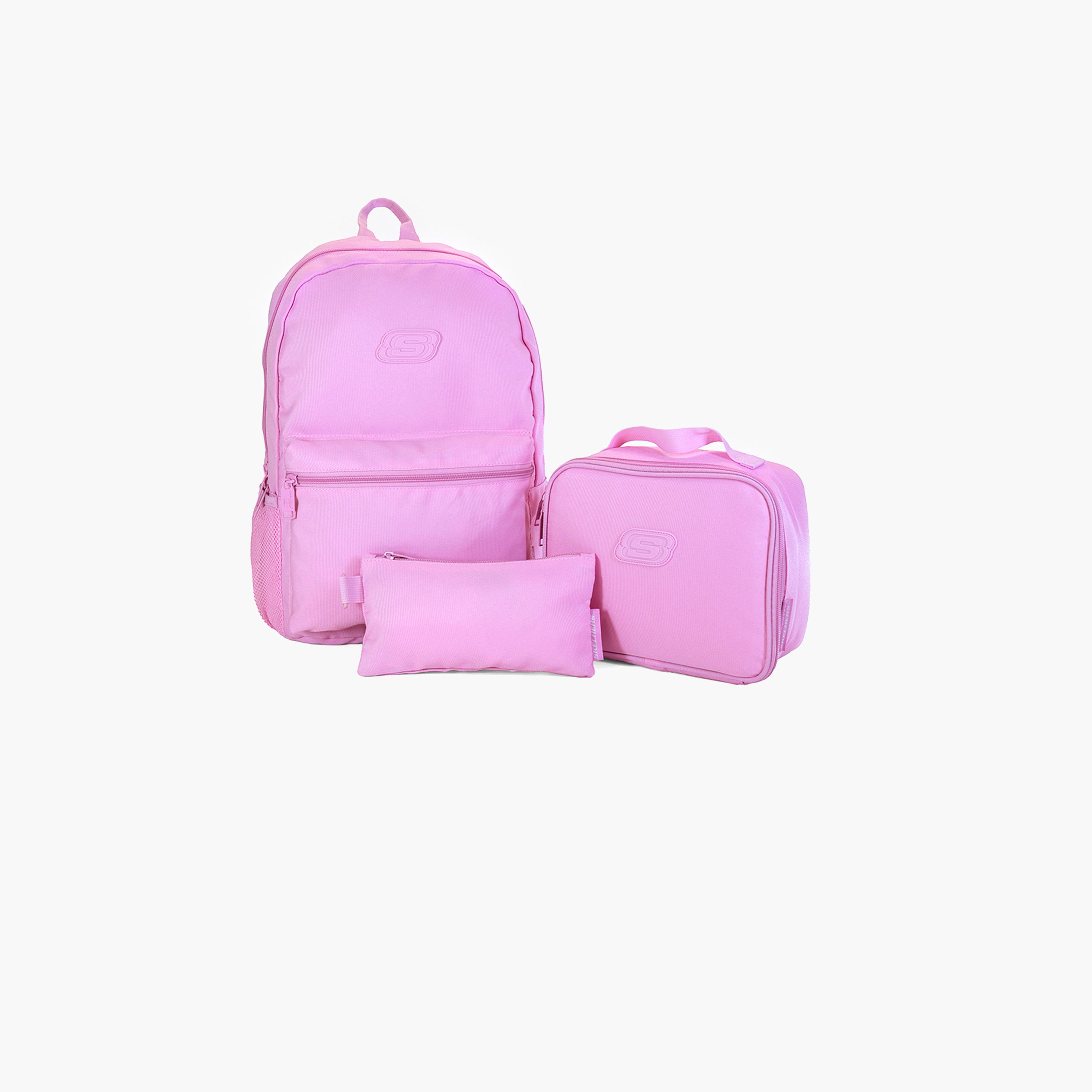 Skechers Solid 3-Piece School Backpack Set for Girls 8-13 Years with Lunch Bag and Pencil Pouch -school-bagsandbackpacks-sets-image-1