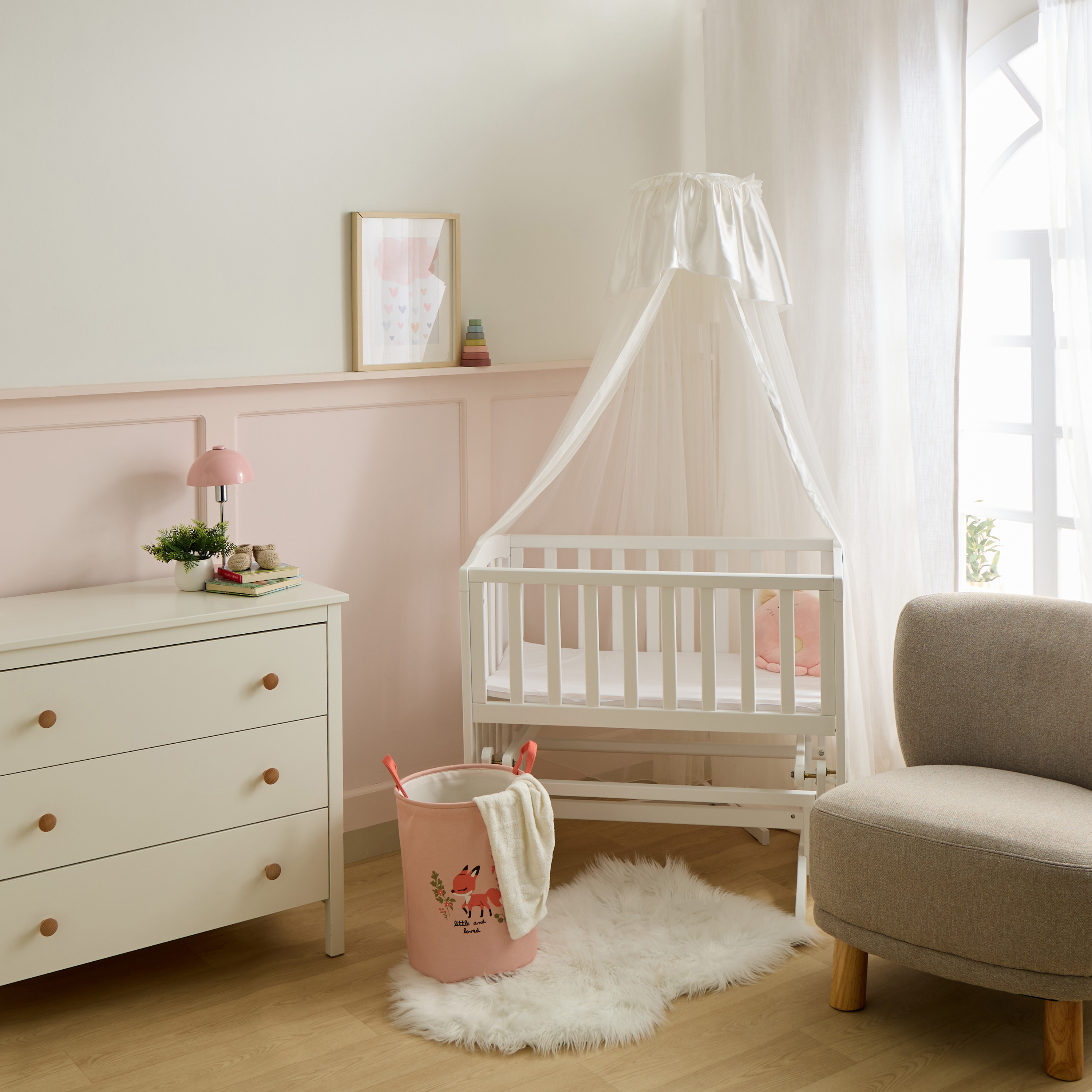 سرير أطفال بأرجوحة متوازية خشب من جيجلز- 72×15×92 سم-baby-nursery-furniture-cribsandbeds-bassinets-image-1