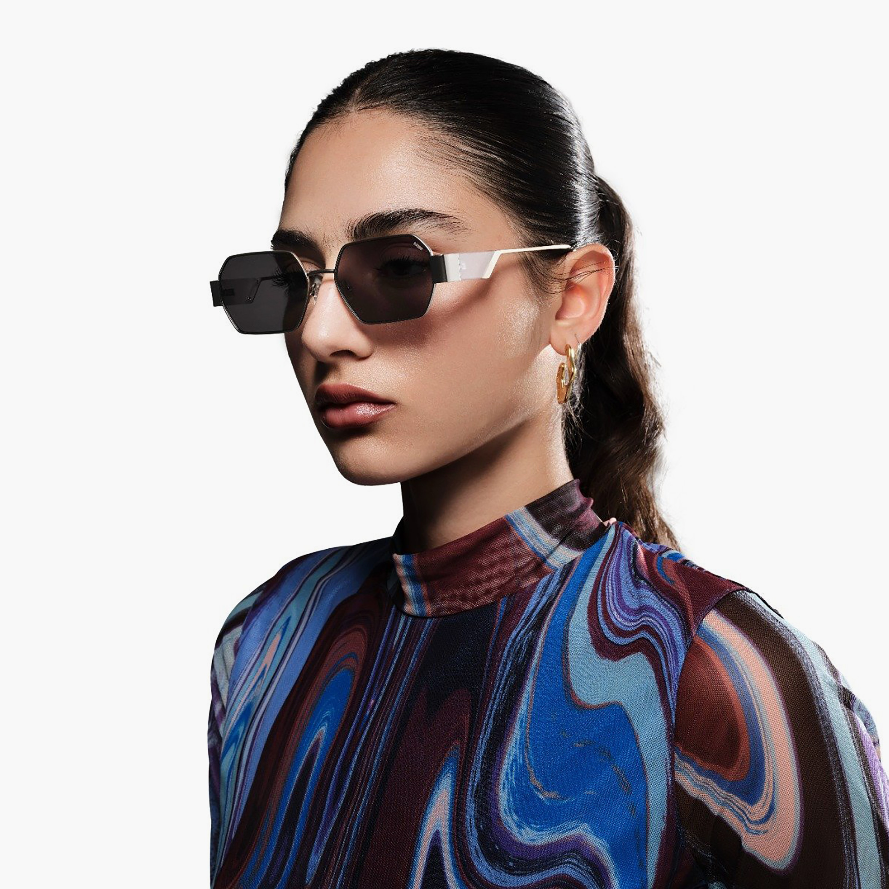 BlackOut Sky 56 MM Grey Geometric Sunglasses | su101207-bla-000345-1207-56-men-sunglasses-image-5