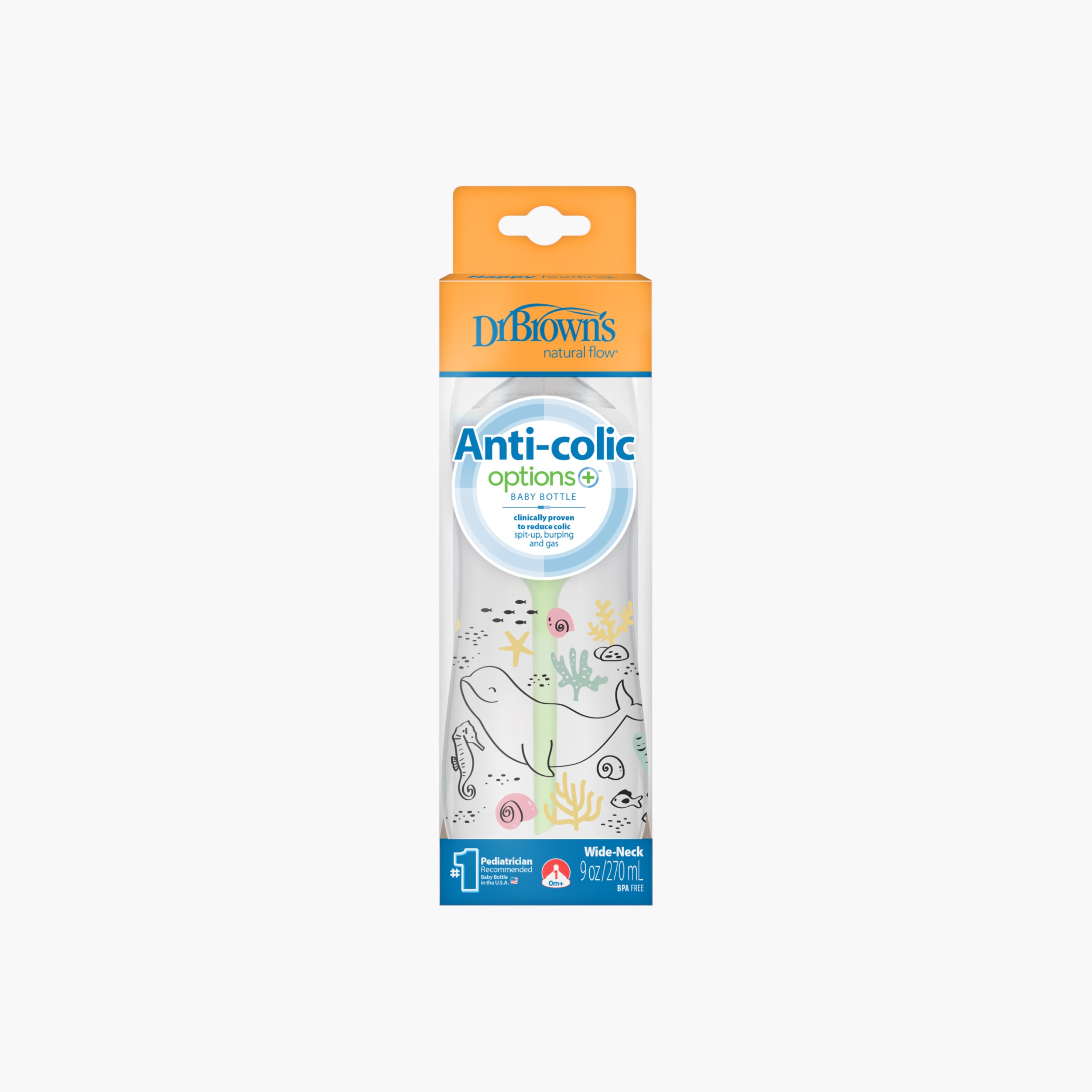 Dr. Brown's Feeding Bottle with Anti-Colic Options, 270 ml-baby-feeding-feedingbottles-bottlesandteats-image-3