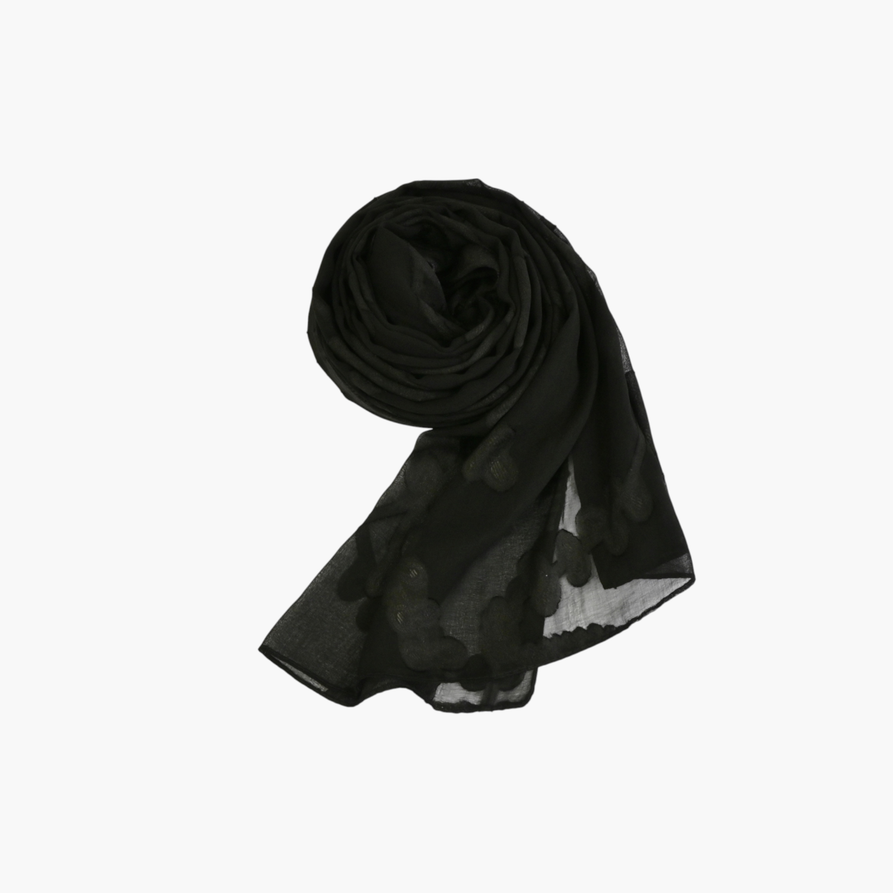 Zora Women's black scarf embroidered-women-clothingaccessories-scarves-image-3