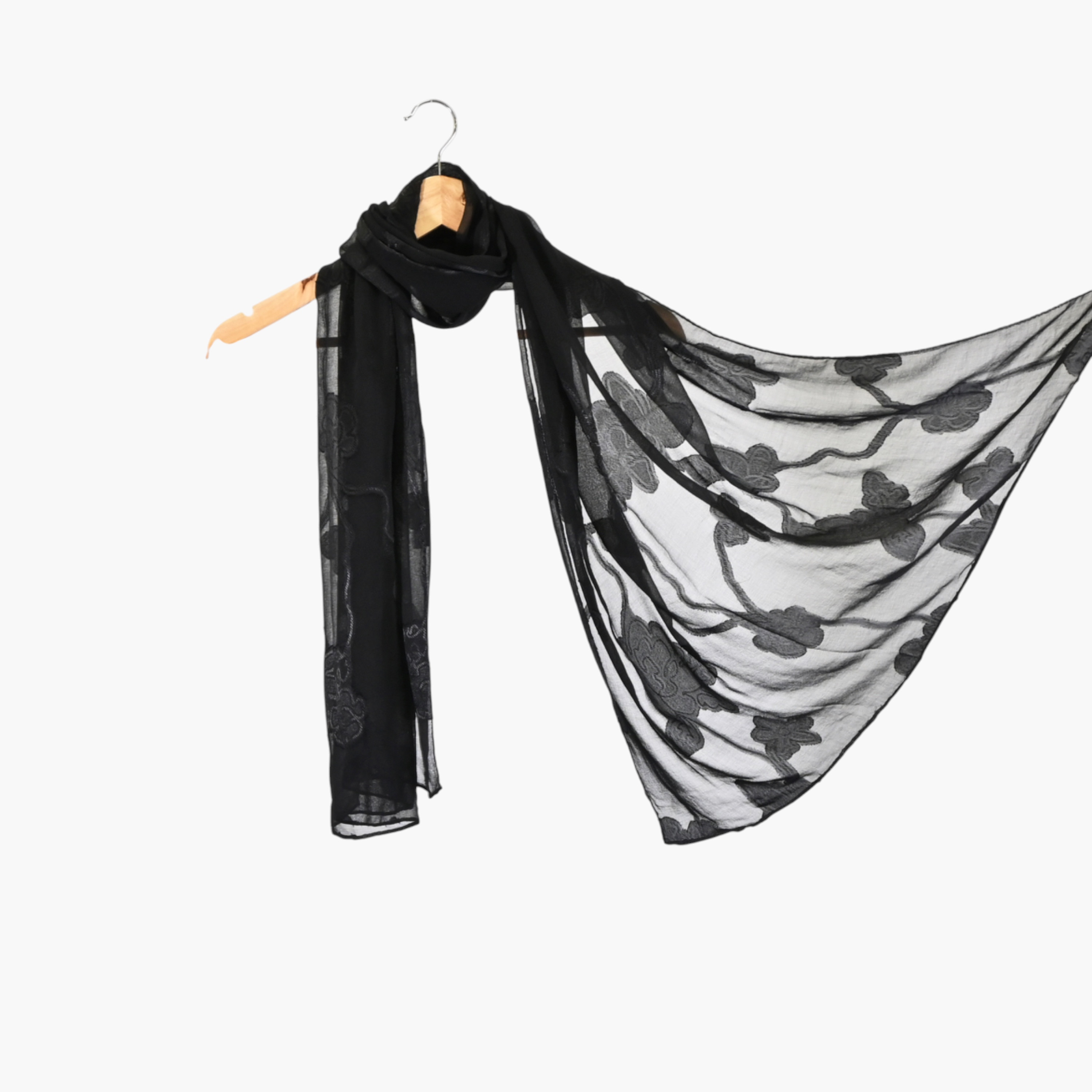 Zora Women's black scarf embroidered-women-clothingaccessories-scarves-image-30