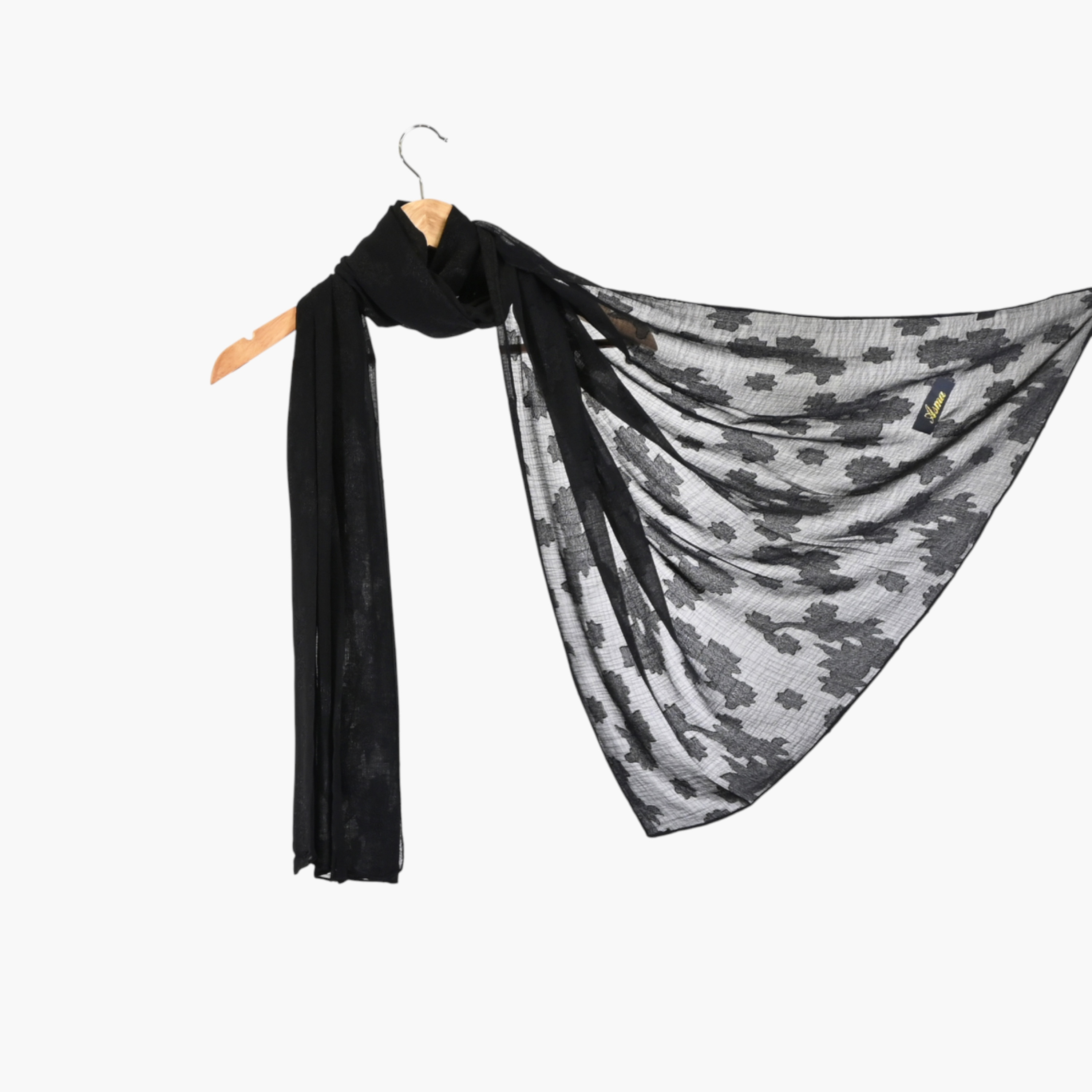 Zora Women's black scarf embroidered-women-clothingaccessories-scarves-image-26