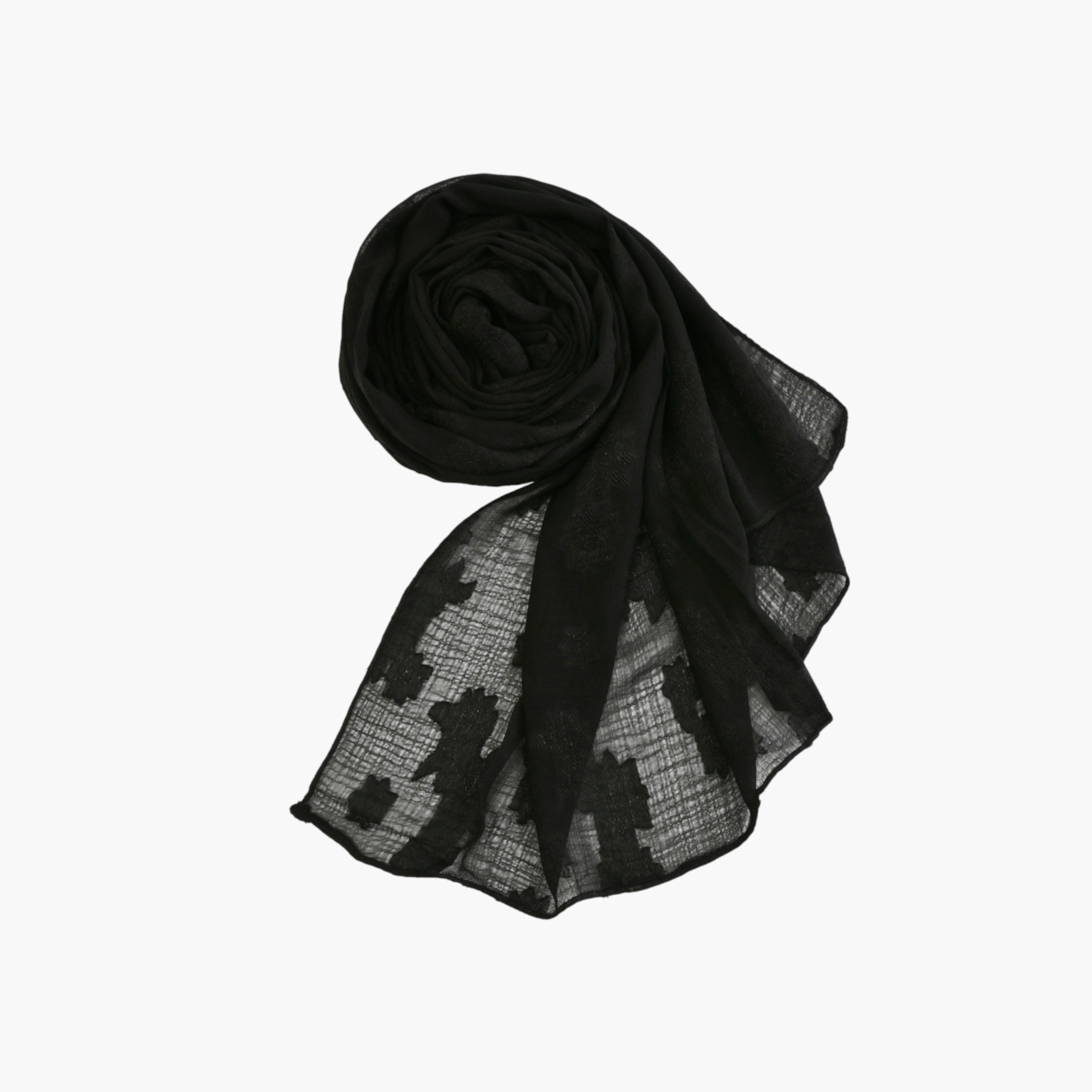 Zora Women's black scarf embroidered-women-clothingaccessories-scarves-image-27