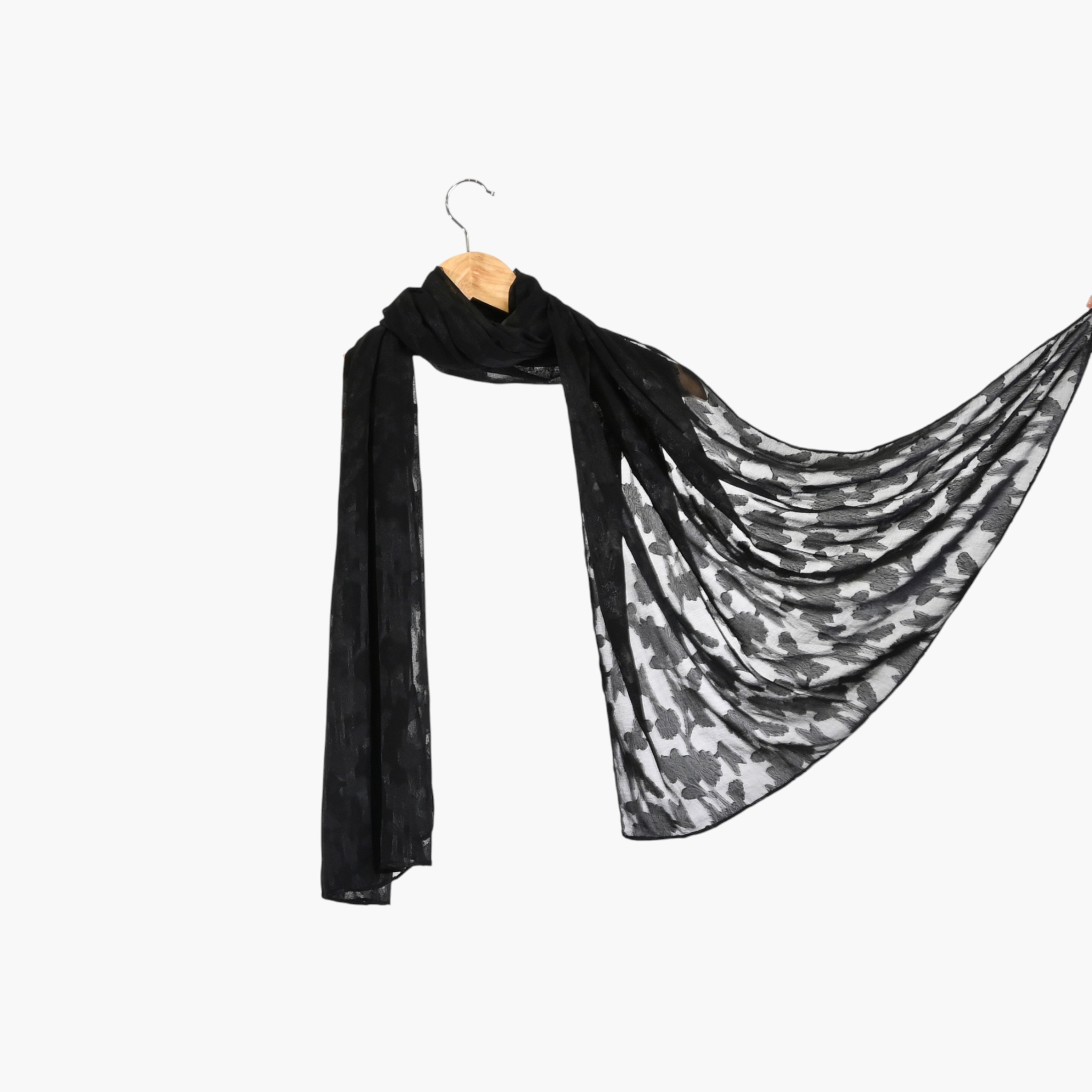 Zora Women's black scarf embroidered-women-clothingaccessories-scarves-image-10