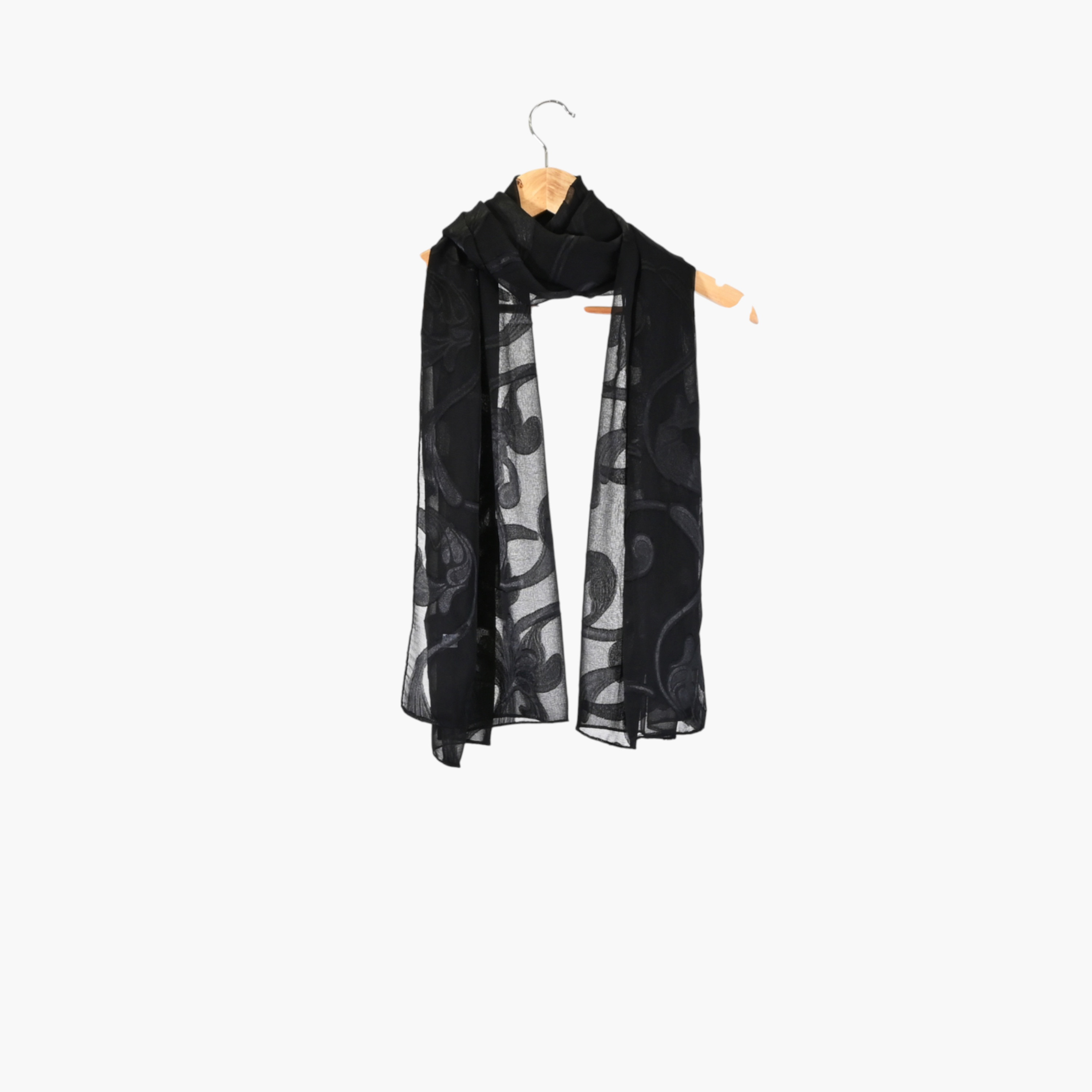 Zora Women's black scarf embroidered-women-clothingaccessories-scarves-image-5