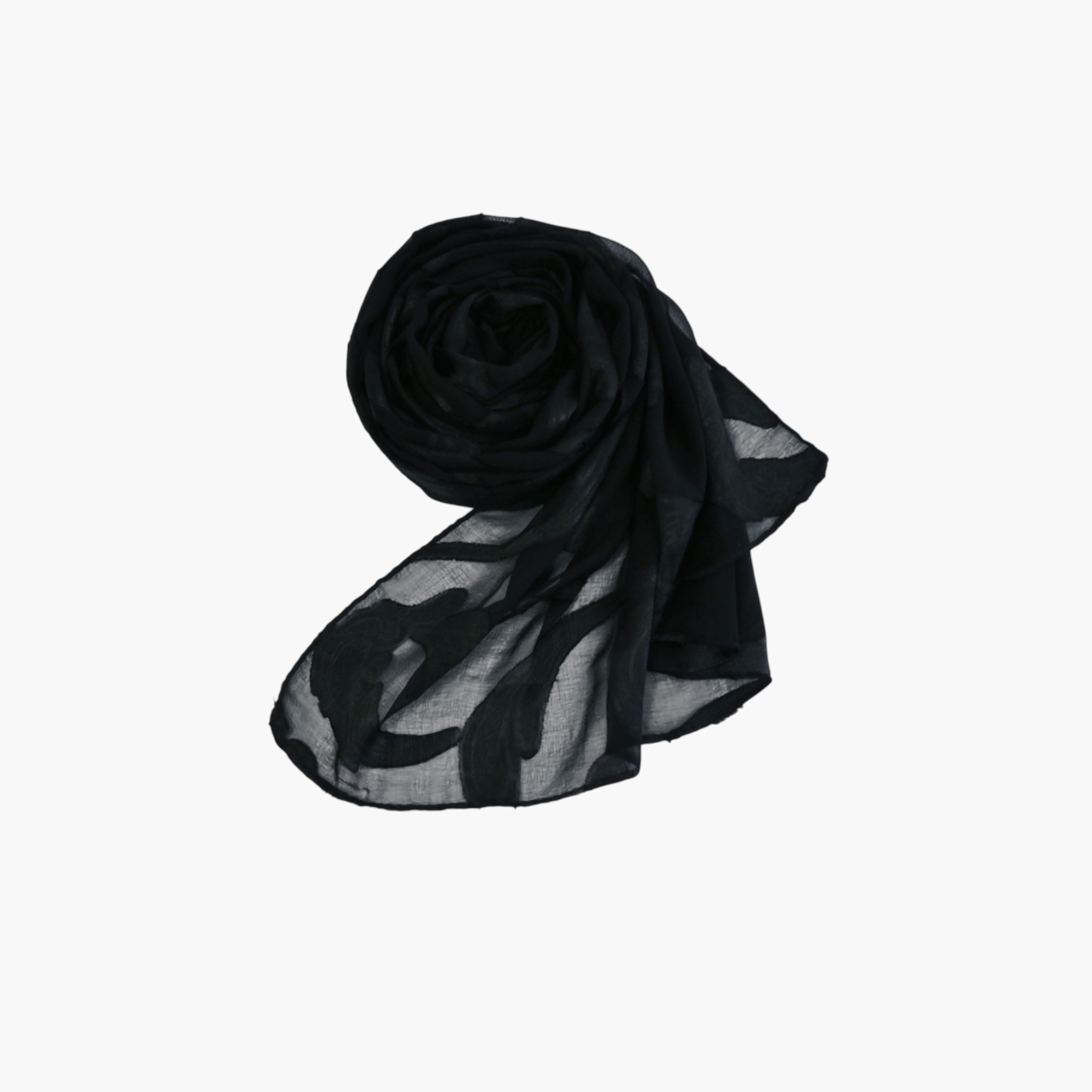 Zora Women's black scarf embroidered-women-clothingaccessories-scarves-image-7