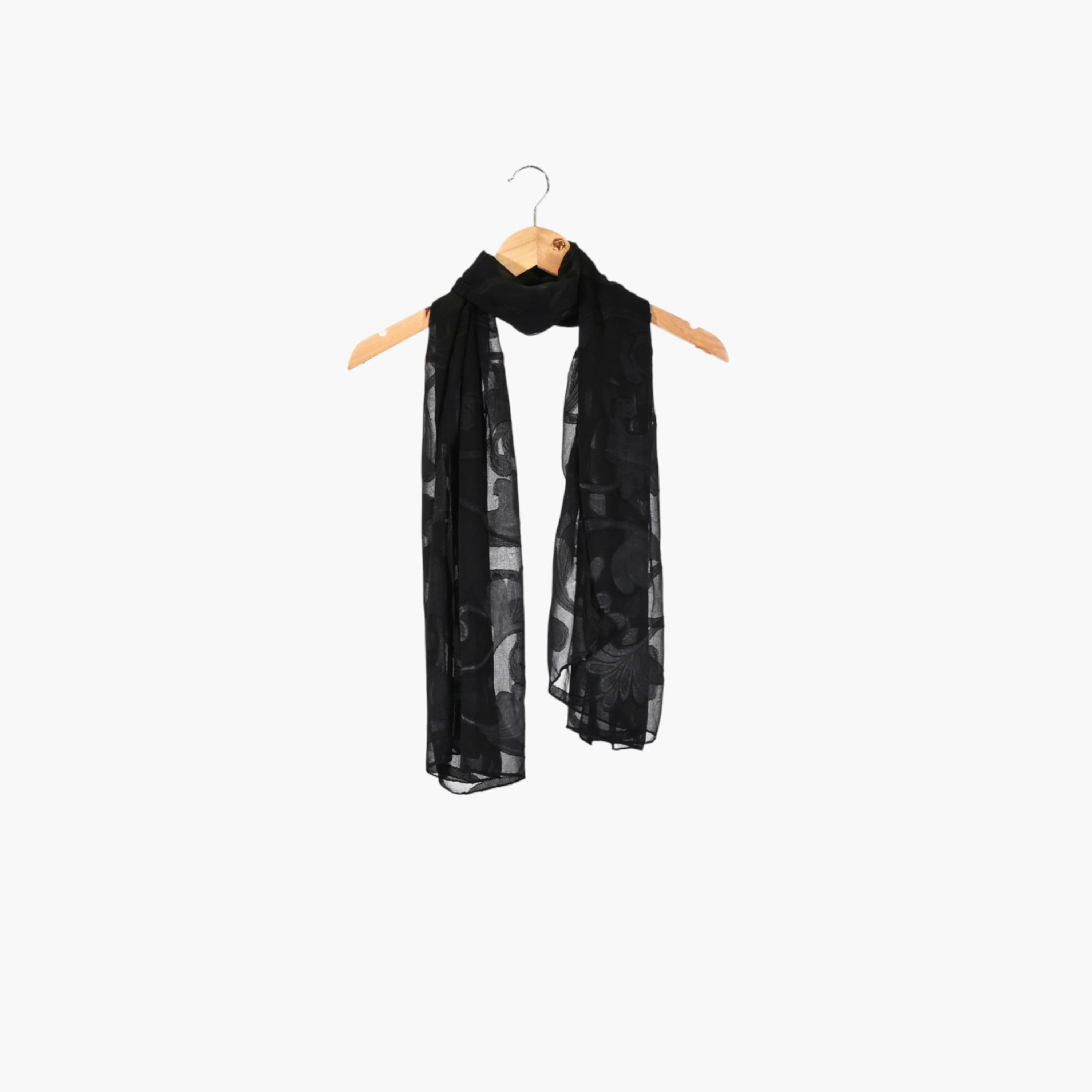 Zora Women's black scarf embroidered-women-clothingaccessories-scarves-image-1