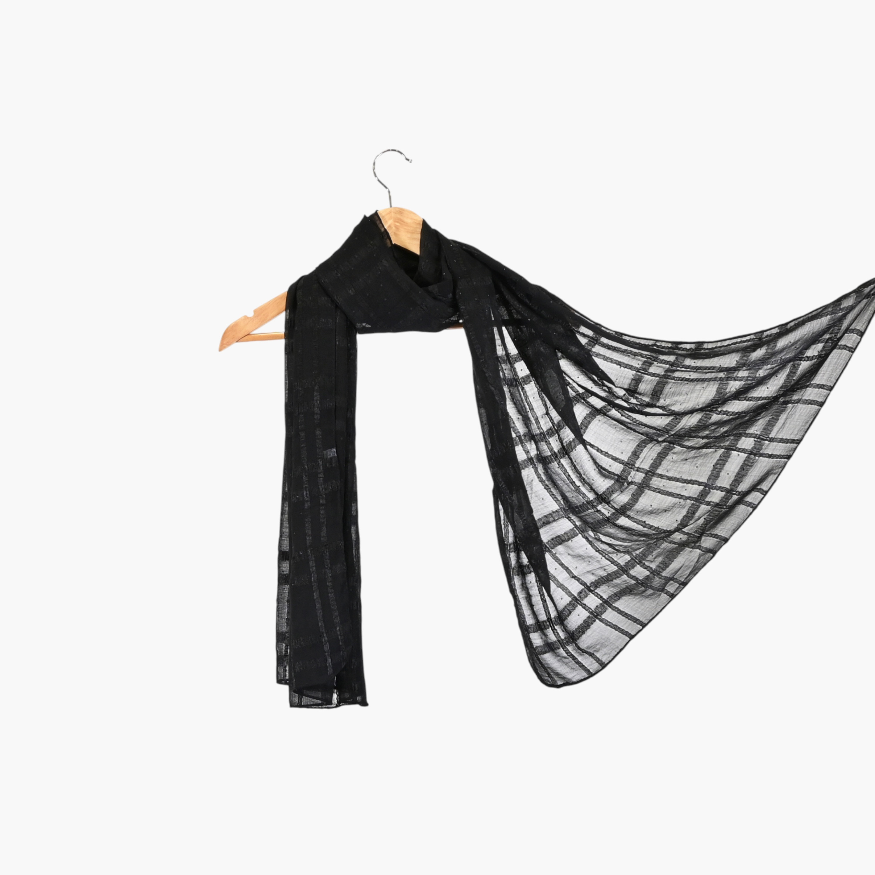 Zora Women's black scarf embroidered with crystals-women-clothingaccessories-scarves-image-2