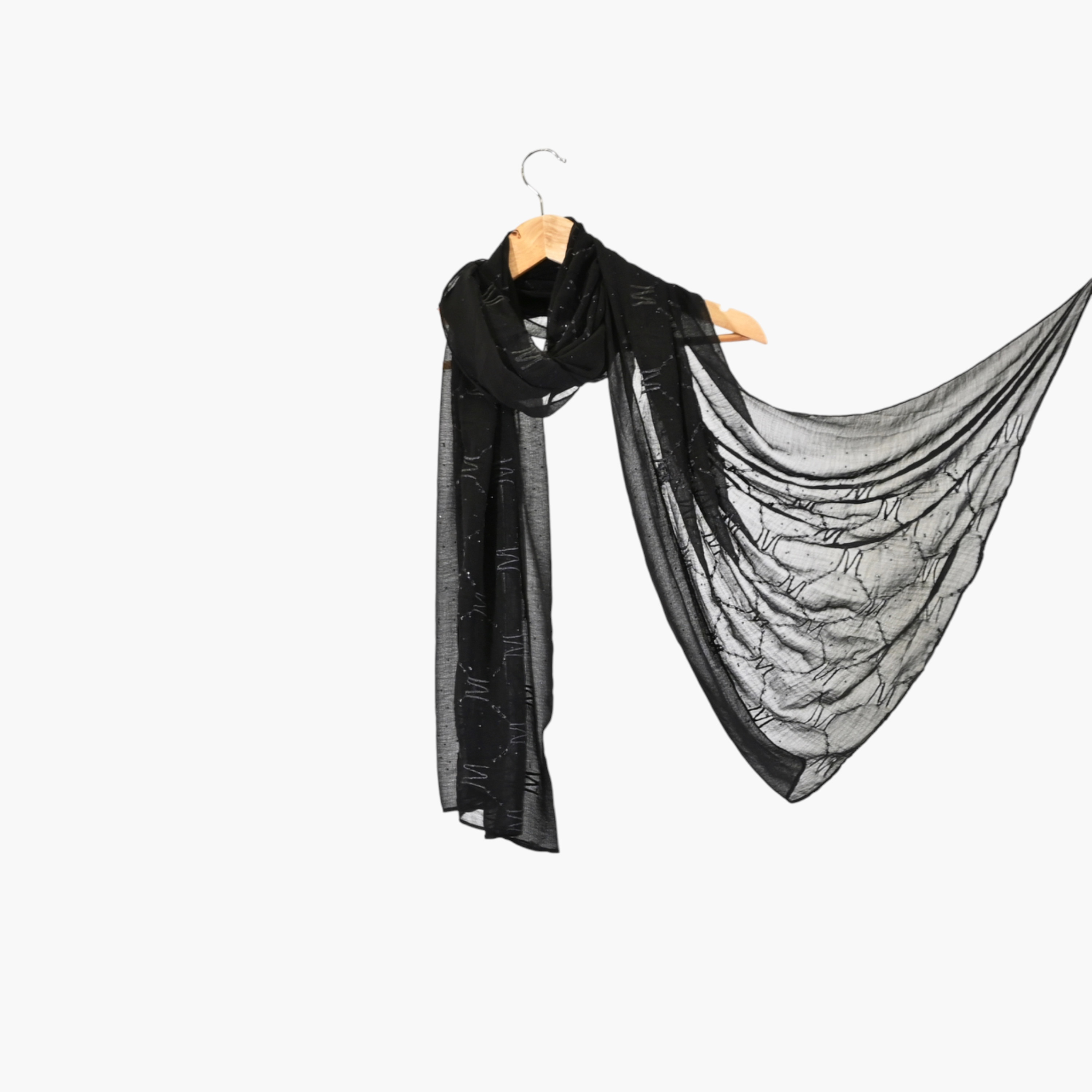 Zora Women's black scarf embroidered with crystals-women-clothingaccessories-scarves-image-10