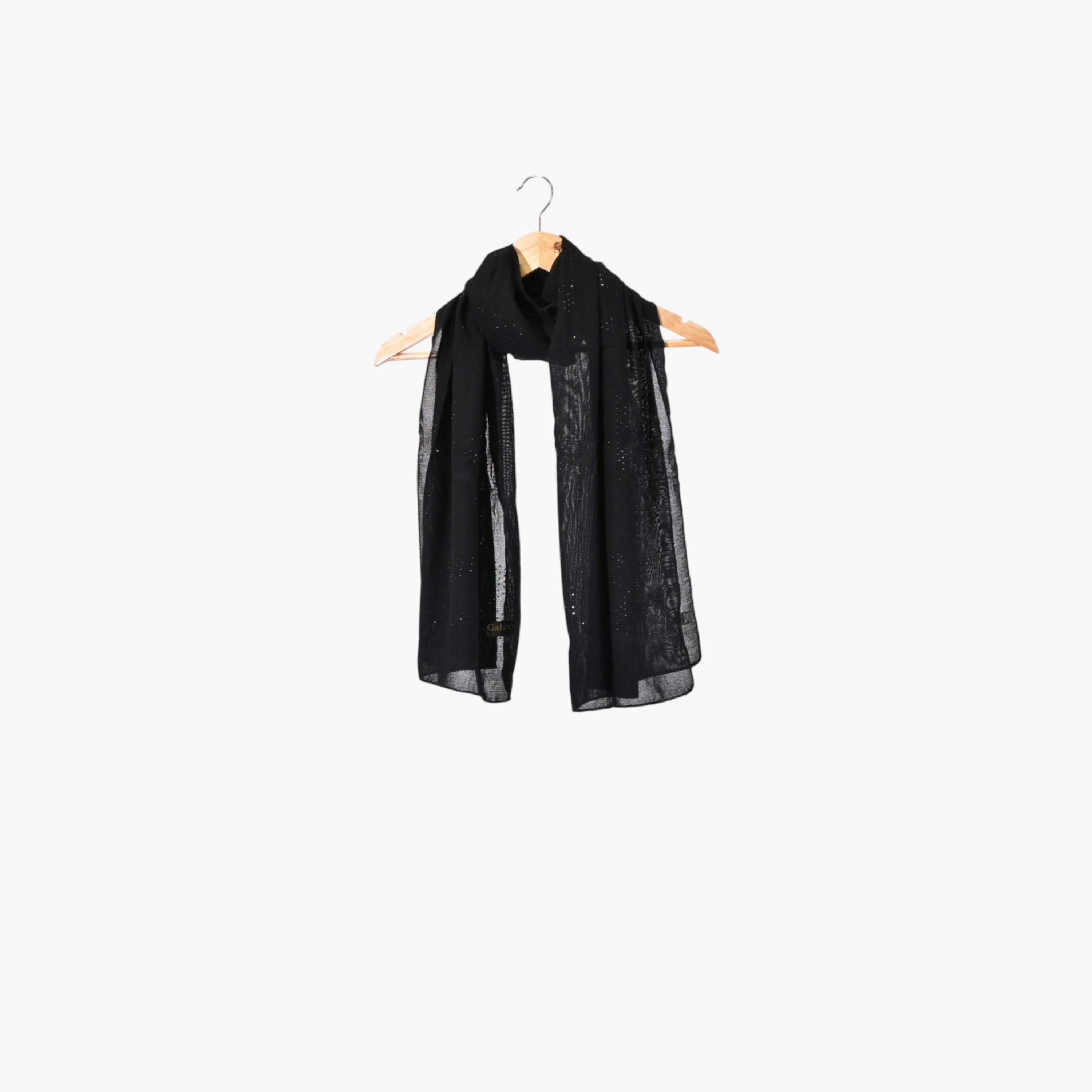 Zora Women's black scarf embroidered with crystals-women-clothingaccessories-scarves-image-1