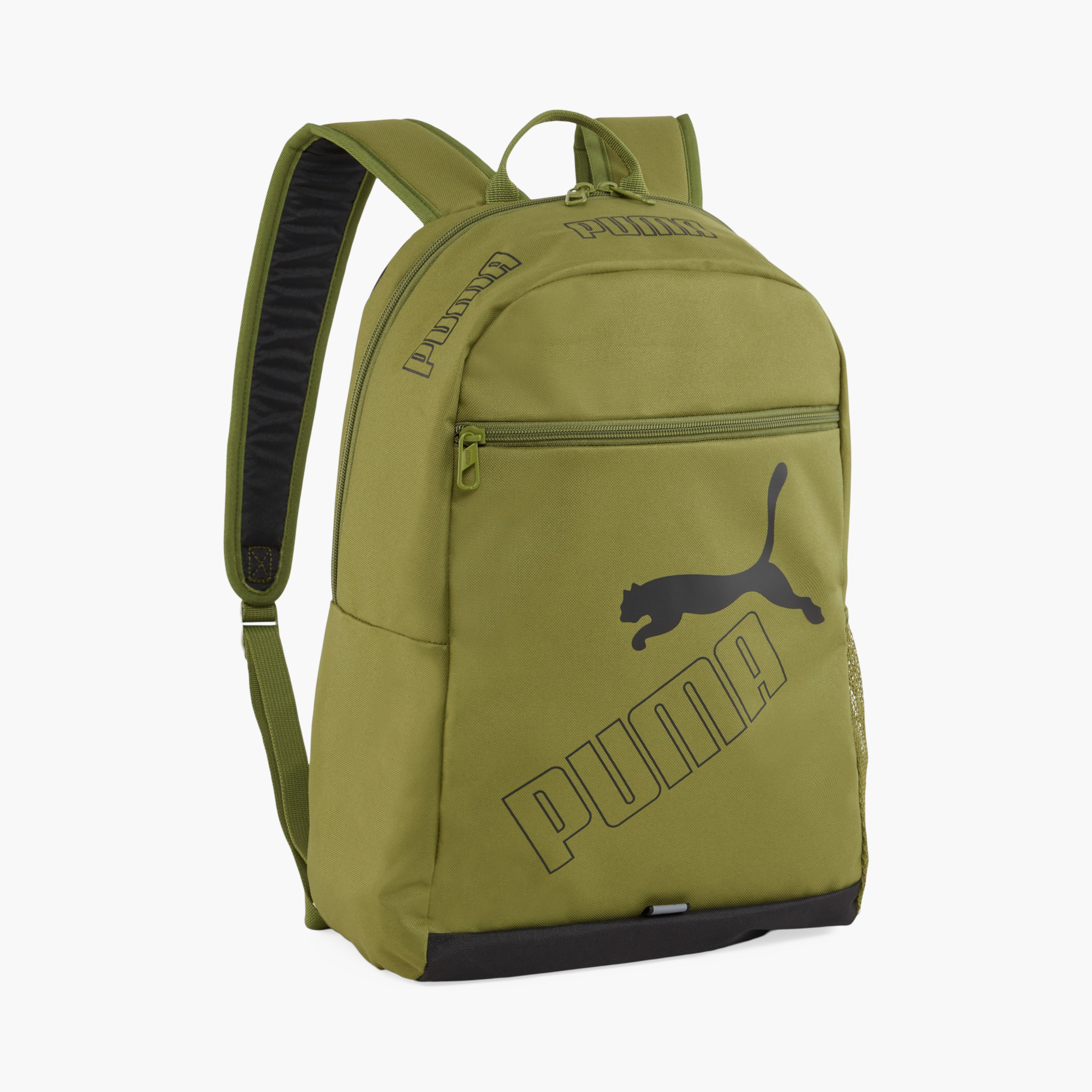 Puma Logo Print School Backpack with Adjustable Shoulder Straps and Zip Closure-school-bagsandbackpacks-backpacks-image-1