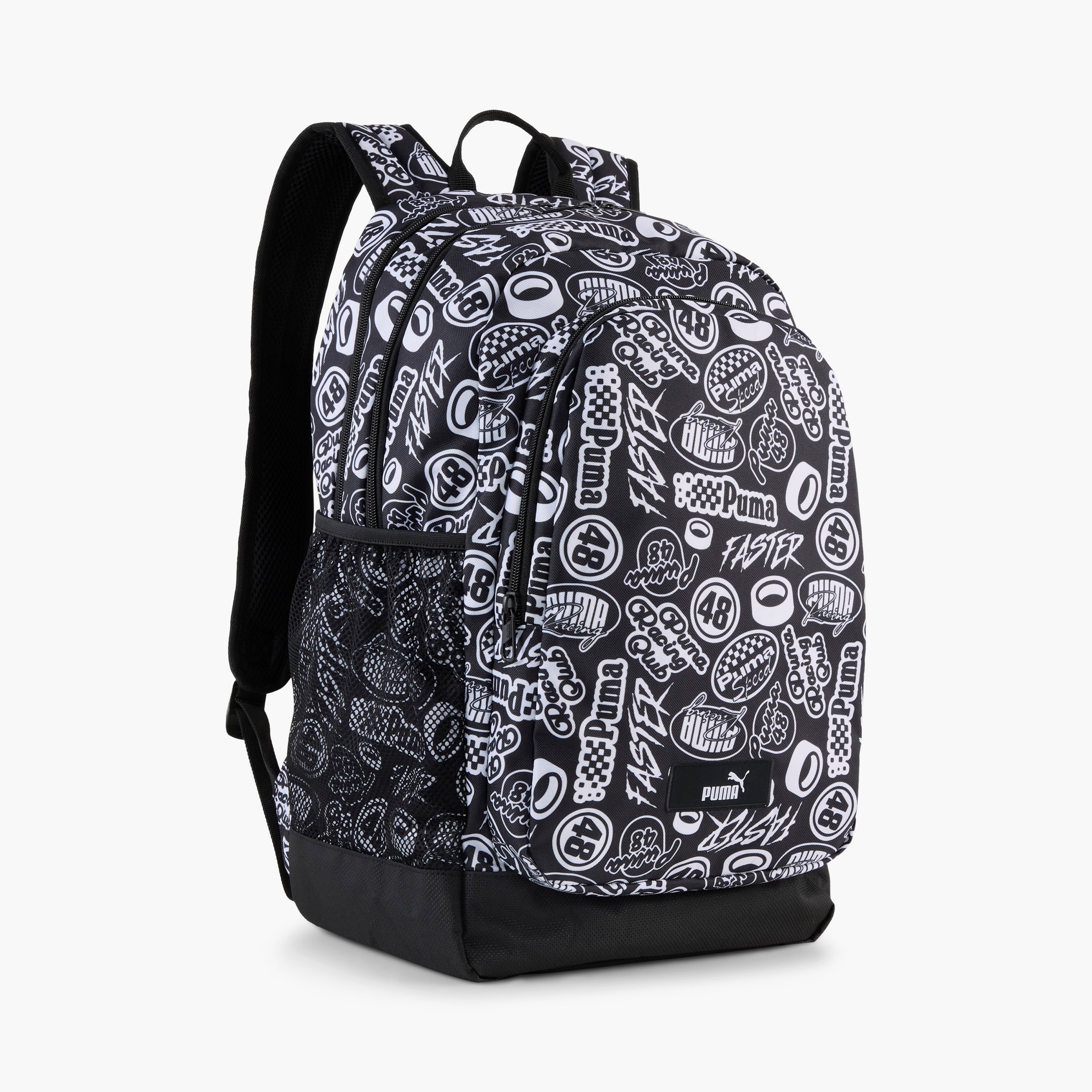 Puma Printed School Backpack with Adjustable Straps and Zip Closure-school-bagsandbackpacks-backpacks-image-1