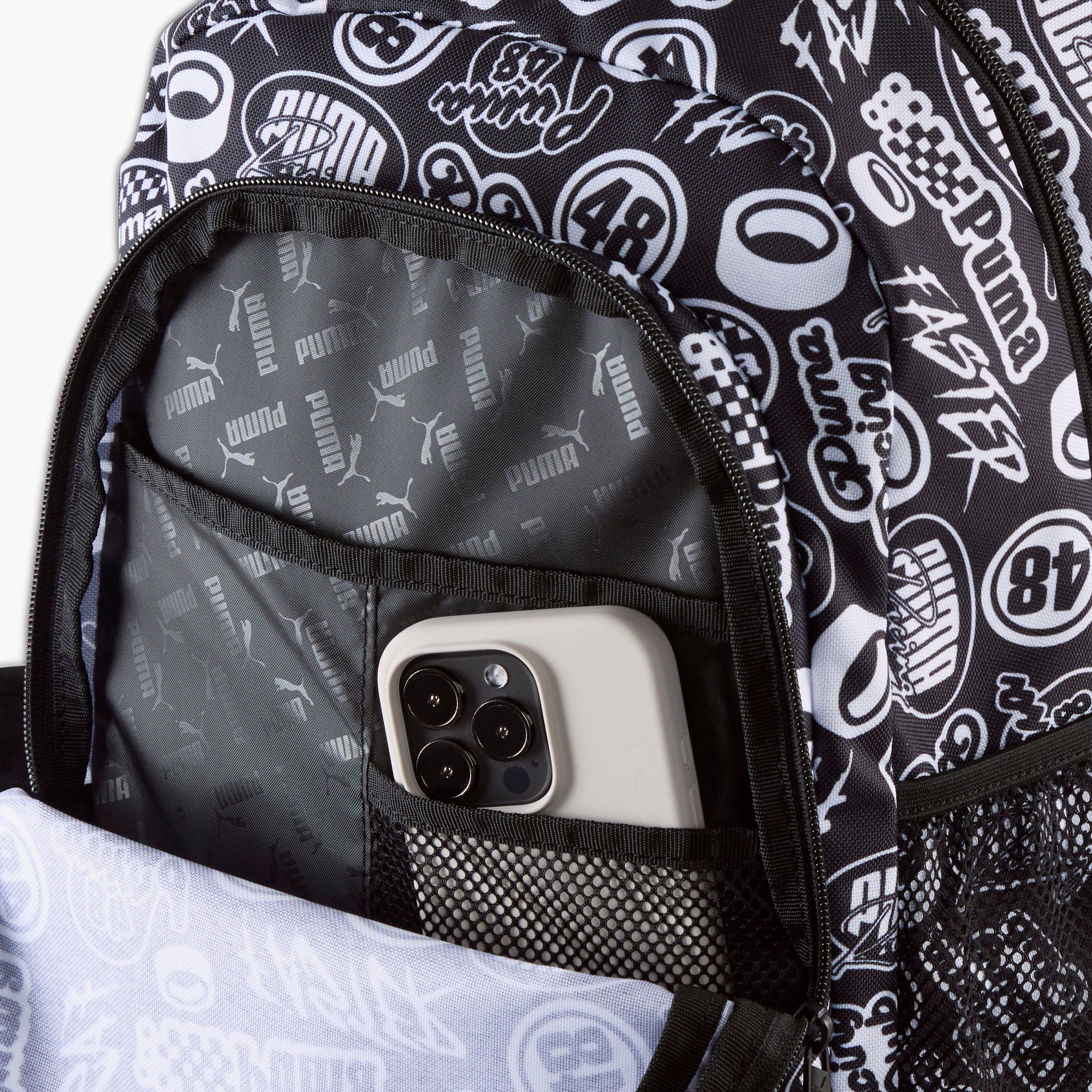 Puma Printed School Backpack with Adjustable Straps and Zip Closure-school-bagsandbackpacks-backpacks-image-4