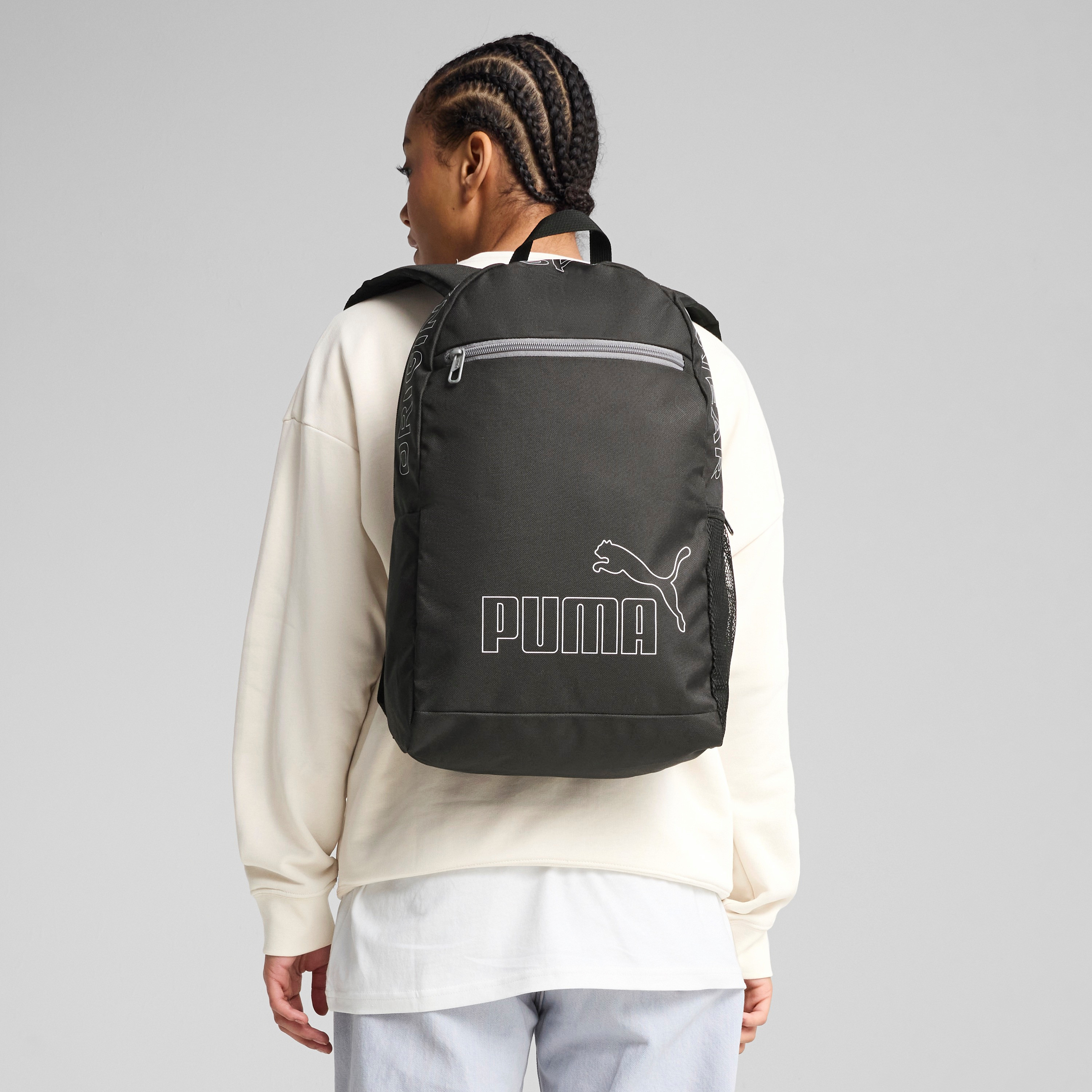 شنطة ظهر مدرسية بطبعات شعار وحمالات قابلة للتعديل وسحاب إغلاق من بوما-school-bagsandbackpacks-backpacks-image-2