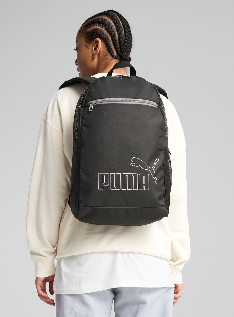 شنطة ظهر مدرسية بطبعات شعار وحمالات قابلة للتعديل وسحاب إغلاق من بوما-school-bagsandbackpacks-backpacks-image-2