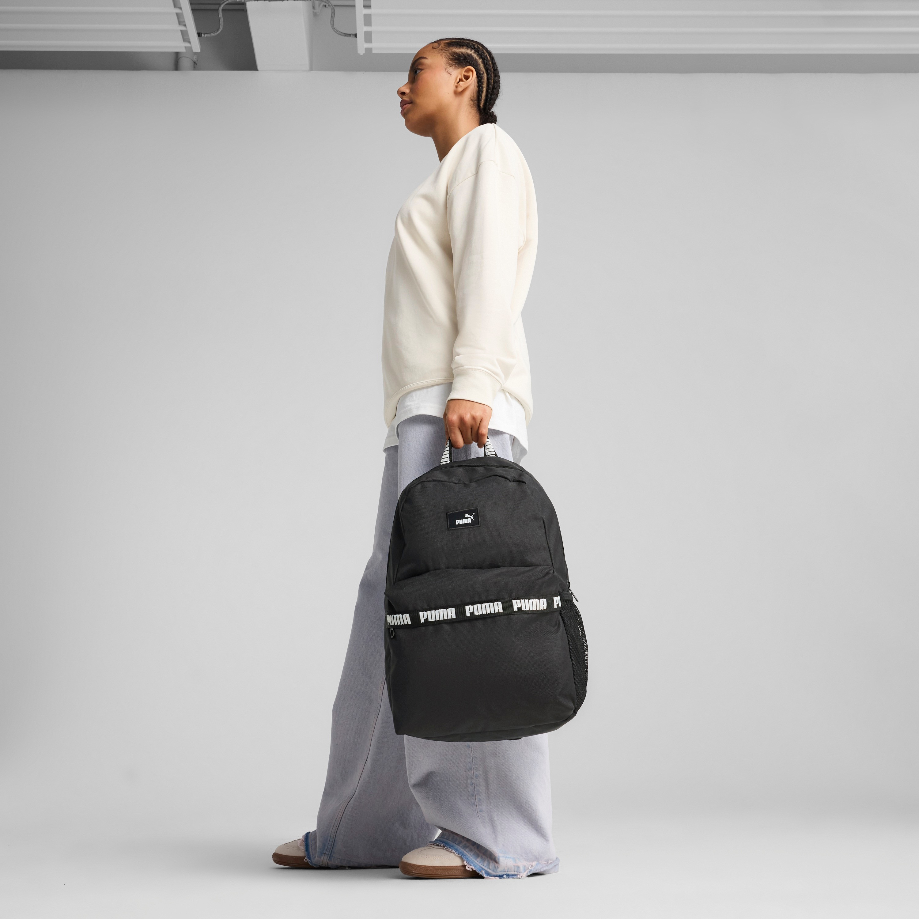 شنطة ظهر مدرسية سادة مع حمّالات كتف قابلة للتعديل وسحّاب إغلاق من بوما-school-bagsandbackpacks-backpacks-image-2