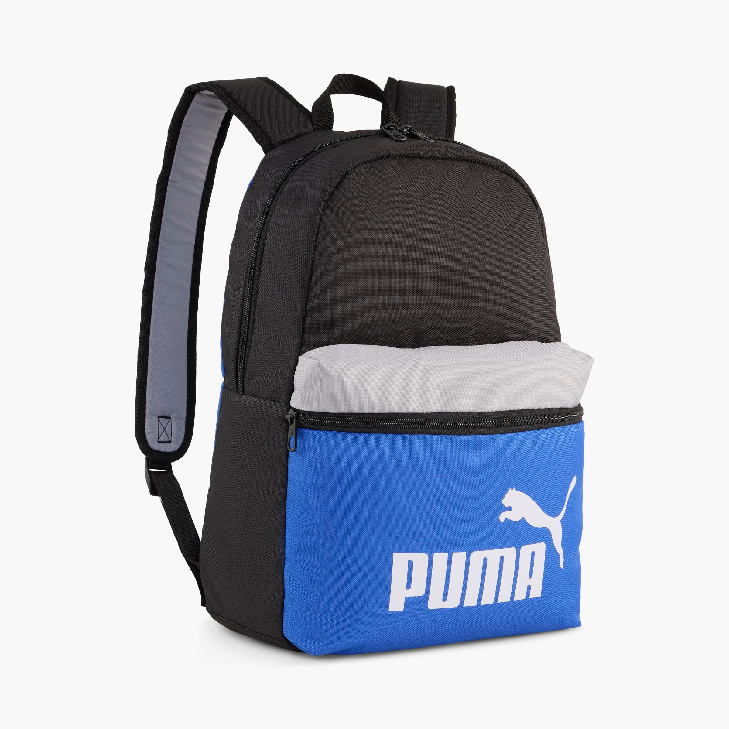 Puma Logo Print School Backpack with Adjustable Straps and Zip Closure-school-bagsandbackpacks-backpacks-image-1