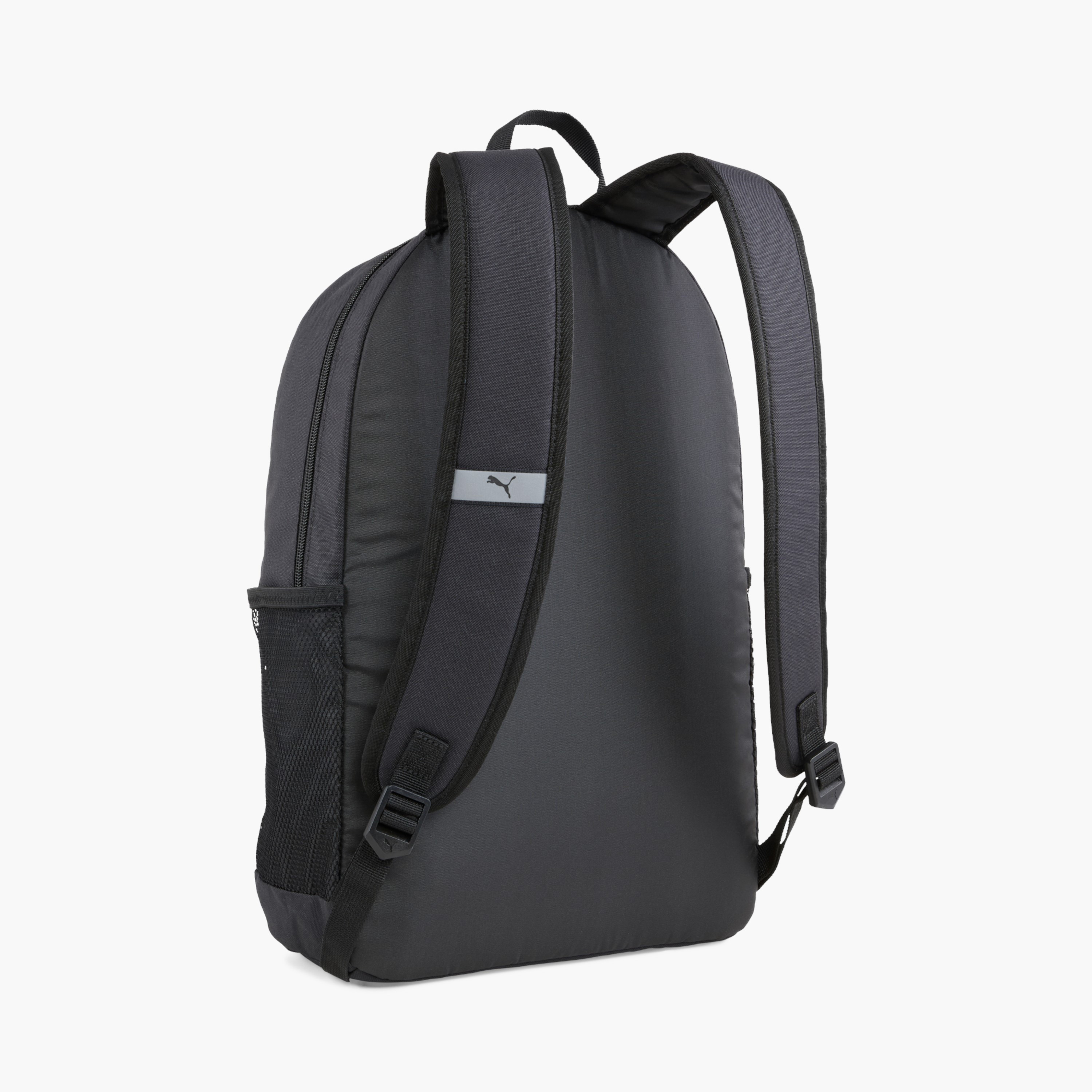 Puma Logo Print School Backpack with Adjustable Straps and Zip Closure-school-bagsandbackpacks-backpacks-image-3