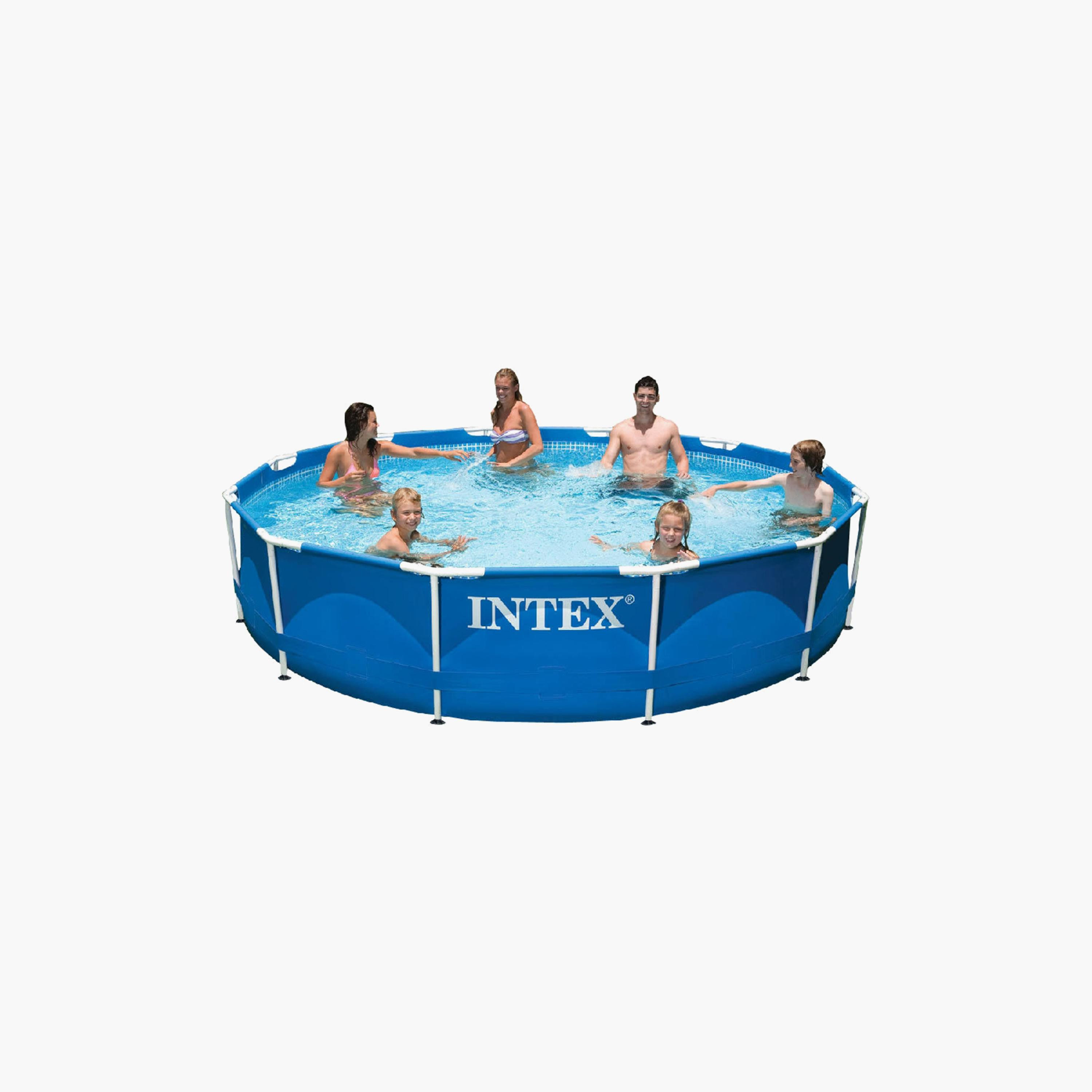 مسبح بإطار معدني مع DVD - 12 × 12 × 2.5 قدم من إنتكس-toys-outdoor-poolandbeach-pools-image-1