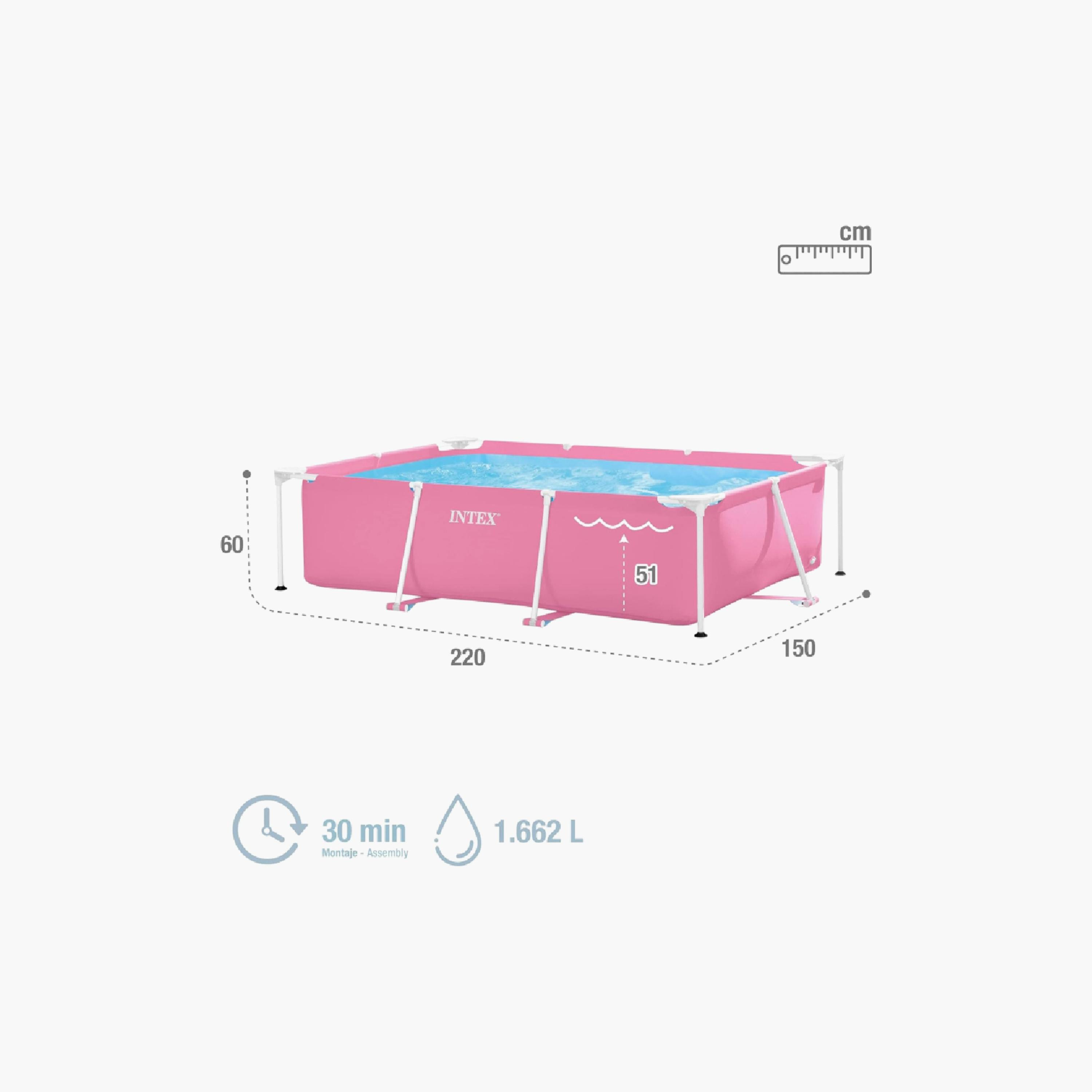 Intex Rectangular Frame Pool with Drain Plug - 7.22 x 4.92 x 1.97 ft-toys-outdoor-poolandbeach-pools-image-4