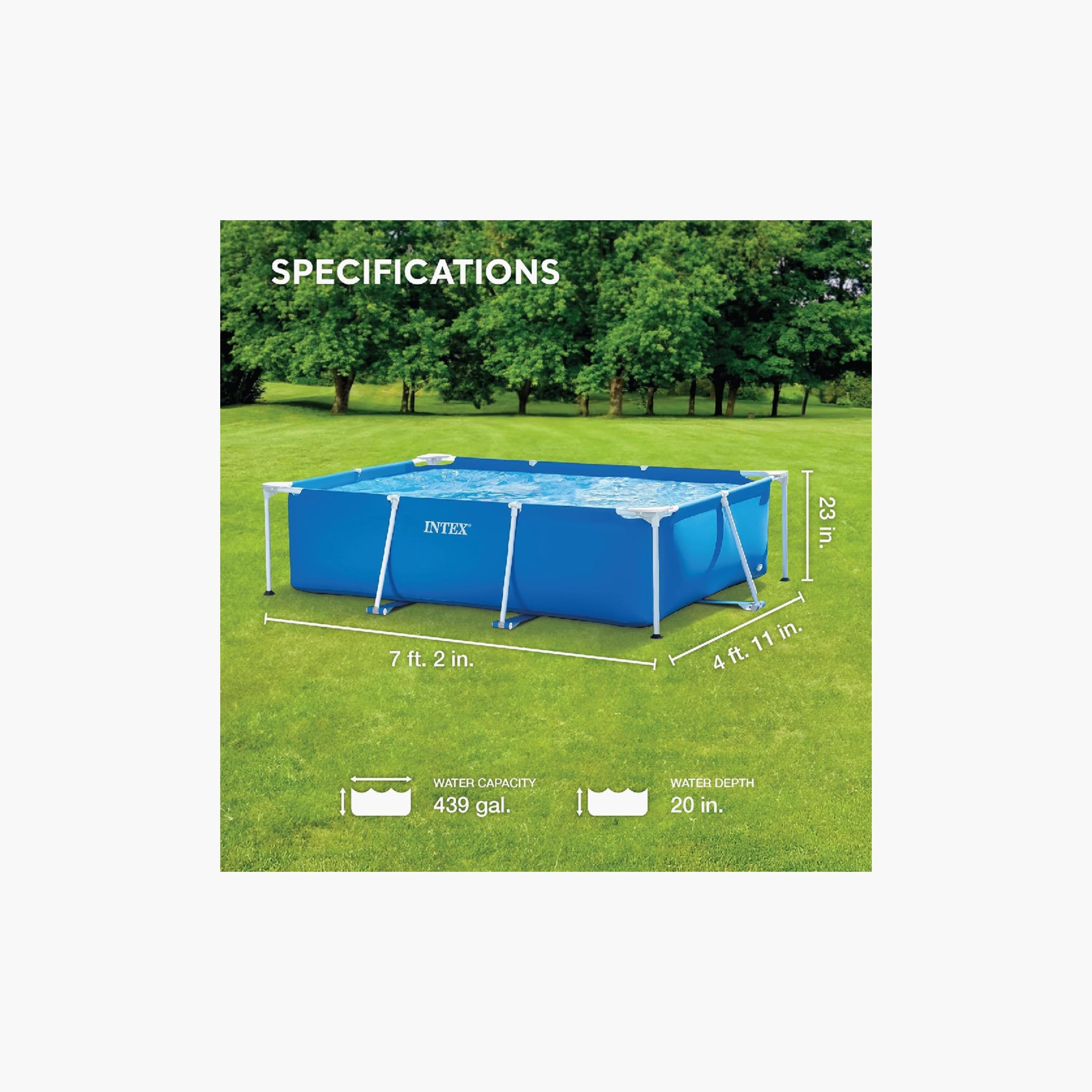 Intex Rectangular Frame Pool - 7.22 x 4.92 x 1.97 ft - 6 Years+-toys-outdoor-poolandbeach-floatsandboats-image-3