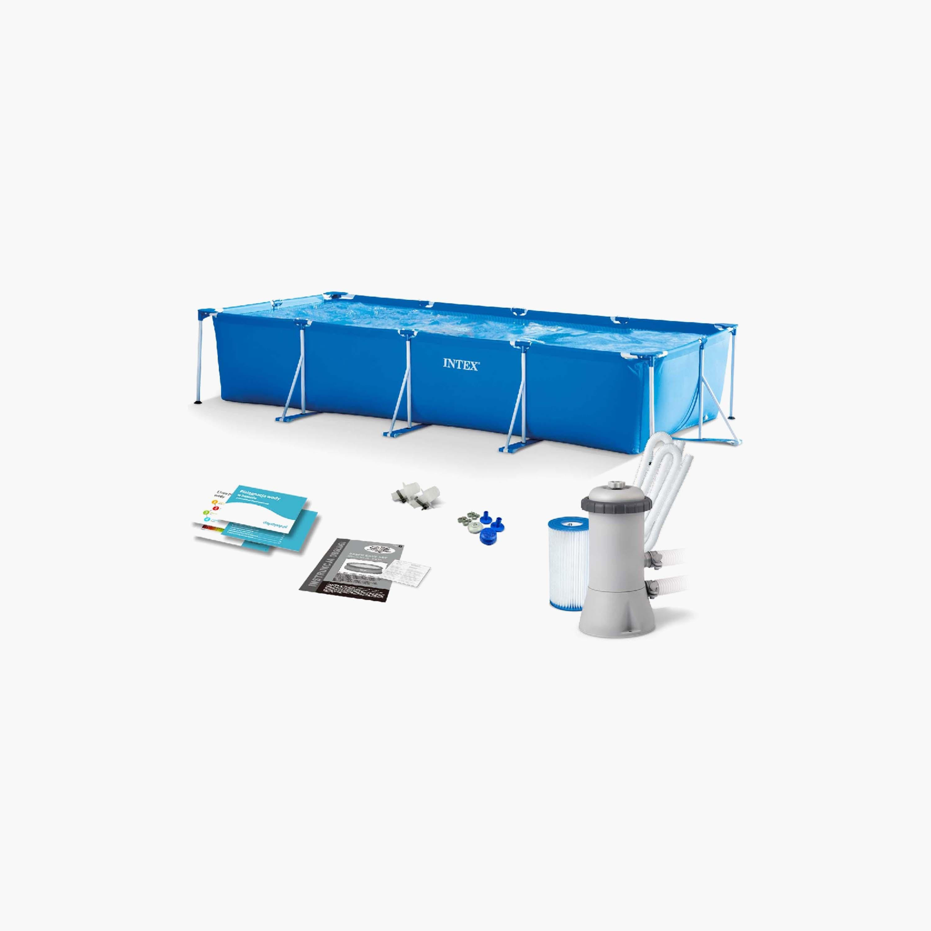Intex Rectangular Frame Pool with Accessories & Drain Plug - 14.8 x 7.2 x 2.8 ft-toys-outdoor-poolandbeach-floatsandboats-image-3
