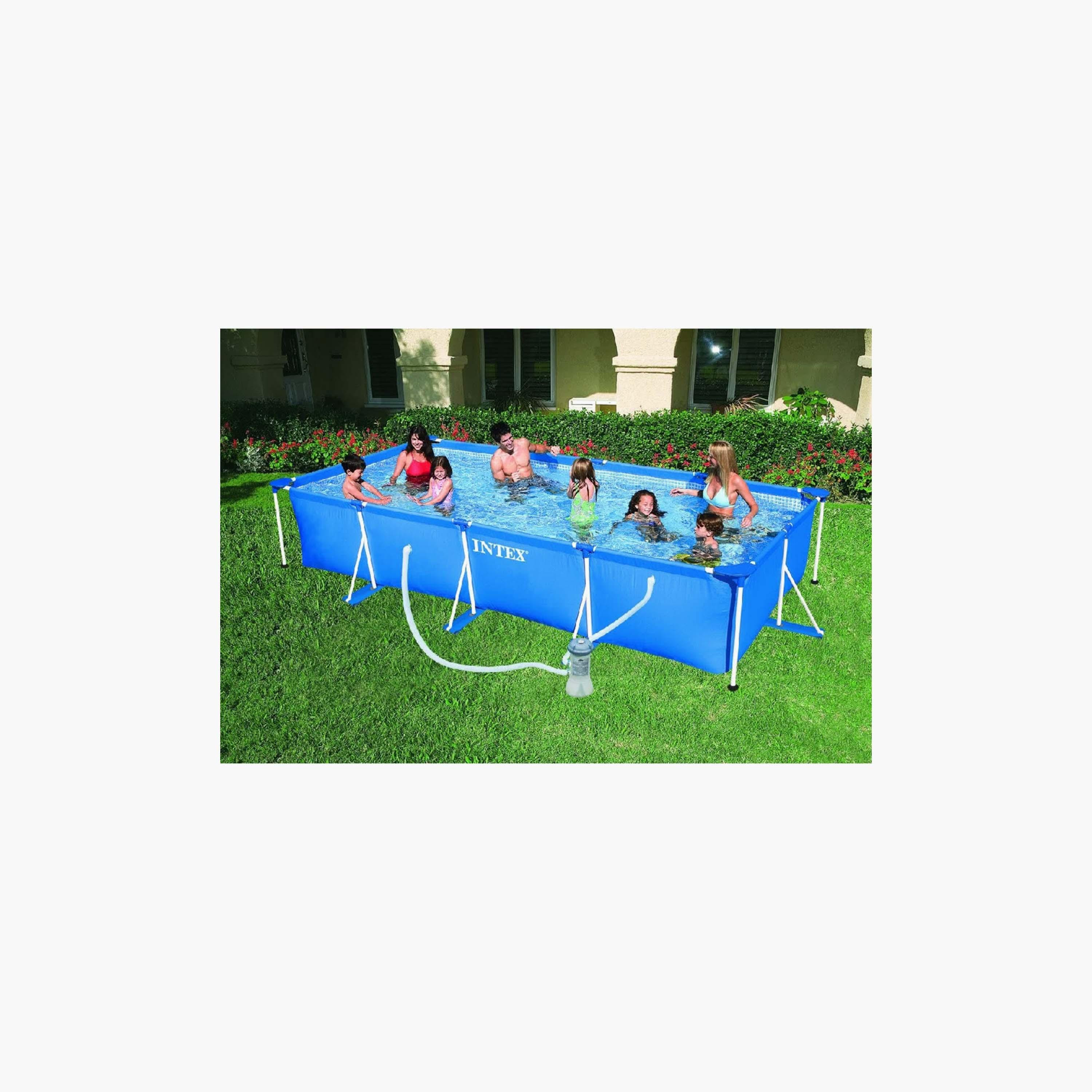 Intex Rectangular Frame Pool with Accessories & Drain Plug - 14.8 x 7.2 x 2.8 ft-toys-outdoor-poolandbeach-floatsandboats-image-4