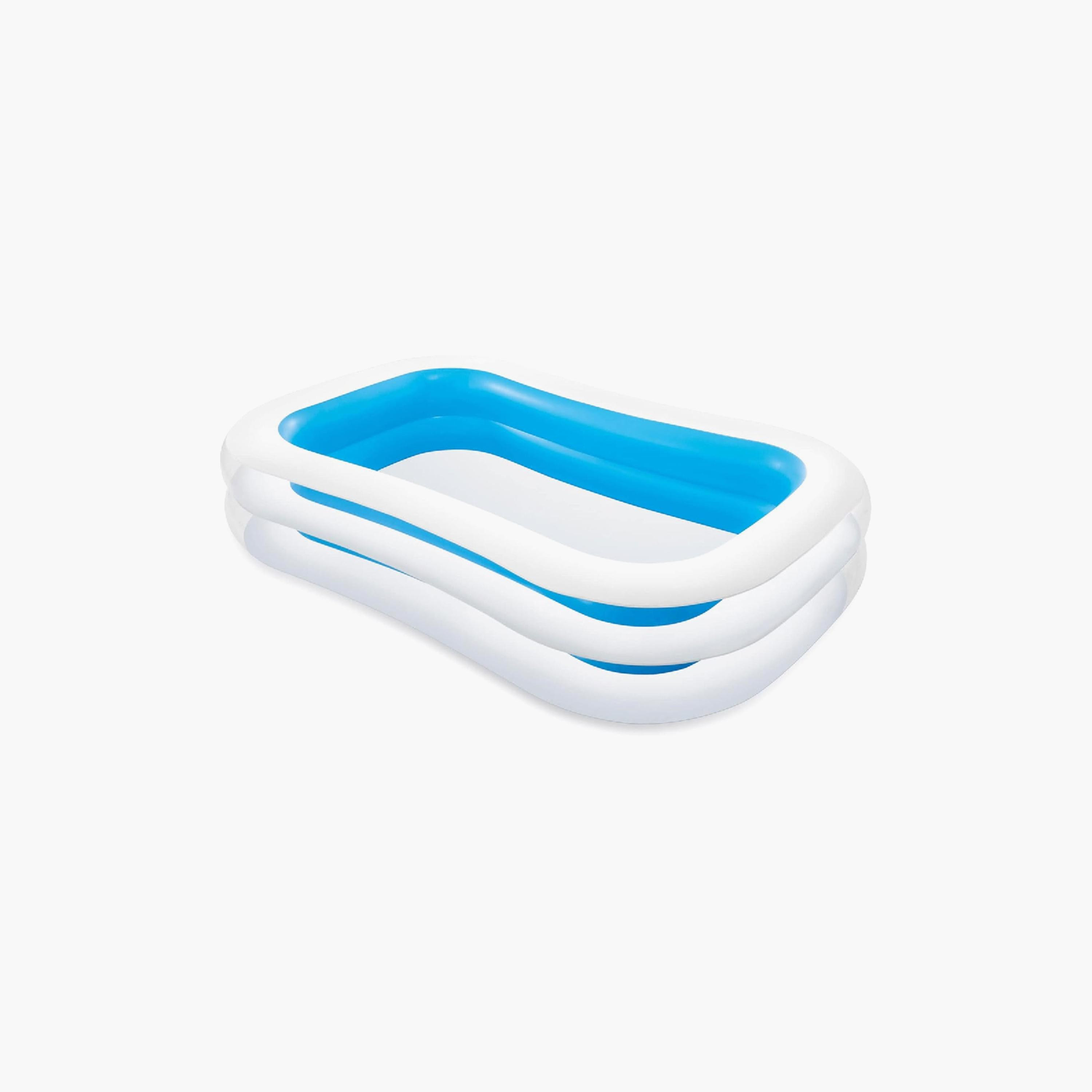 Intex Inflatable Family Swim Centre Pool with Repair Patch kit & Drain Plug - 8.5 x 5.7 x 1.8 ft-toys-outdoor-poolandbeach-floatsandboats-image-1