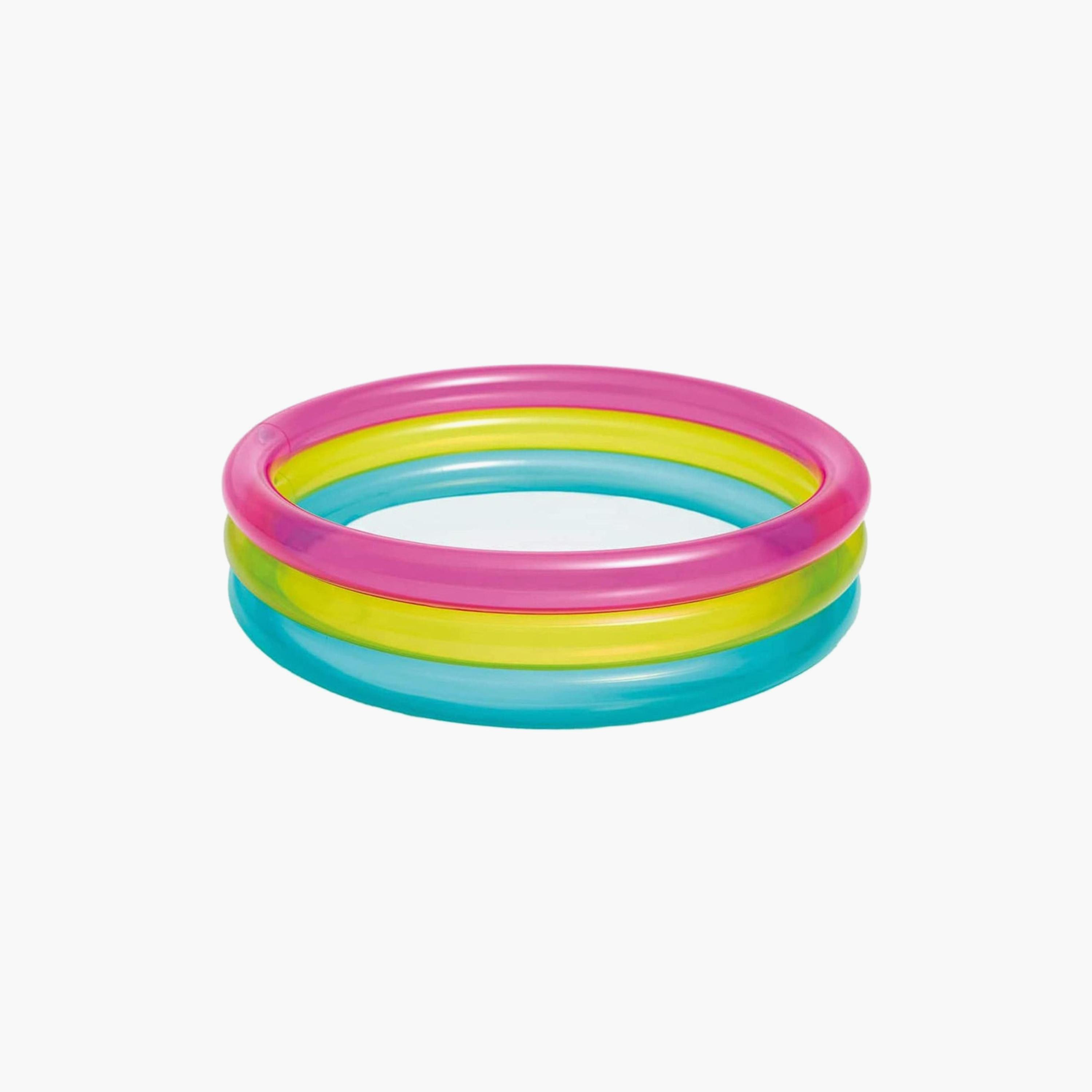 Intex Inflatable 3 Ring Rainbow Baby Pool - 2.82 x 2.82 x 0.8 ft-toys-outdoor-poolandbeach-pools-image-1