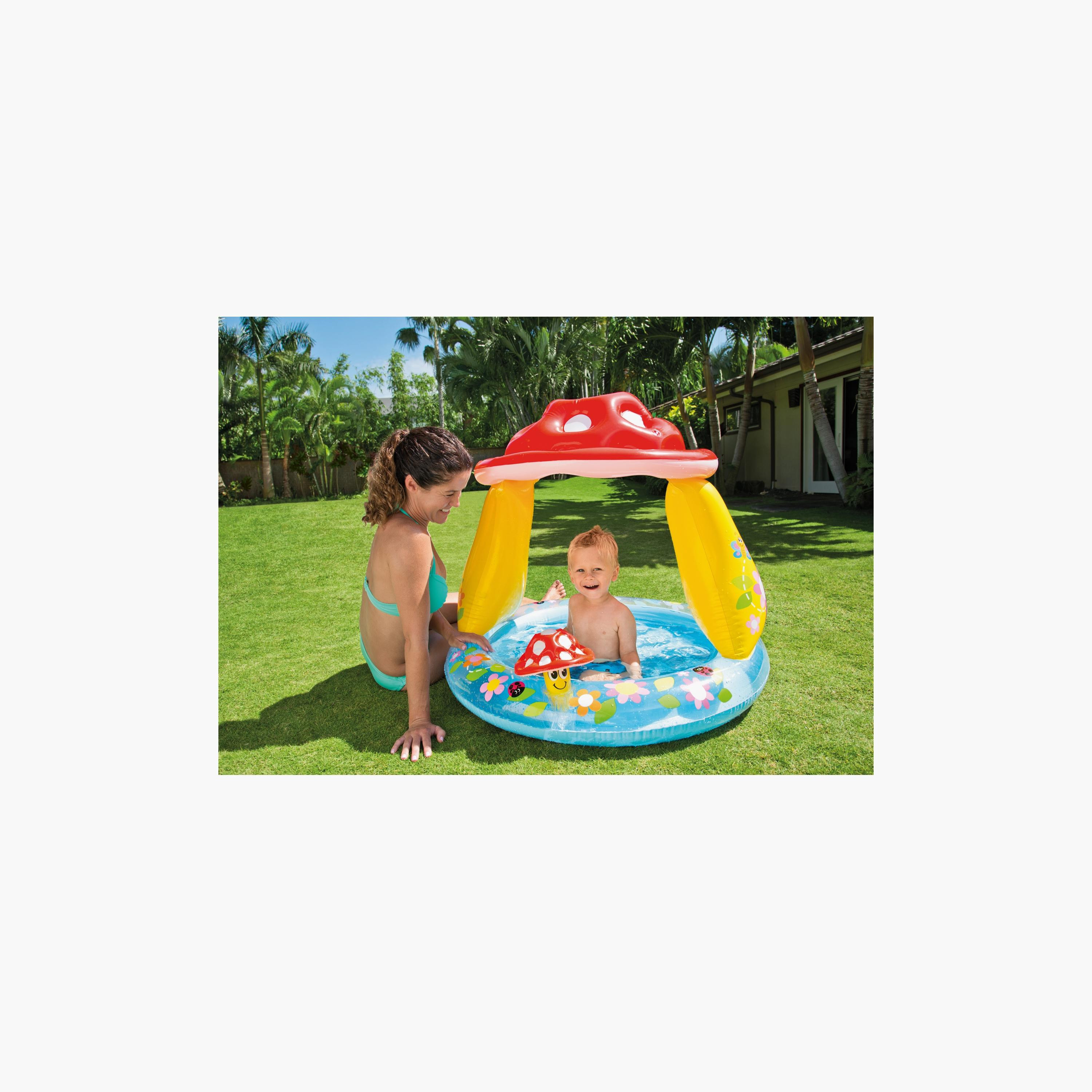 Intex Inflatable Mushroom Baby Pool with Repair Patch Kit - 3 x 3 x 2.9 ft-toys-outdoor-poolandbeach-floatsandboats-image-3