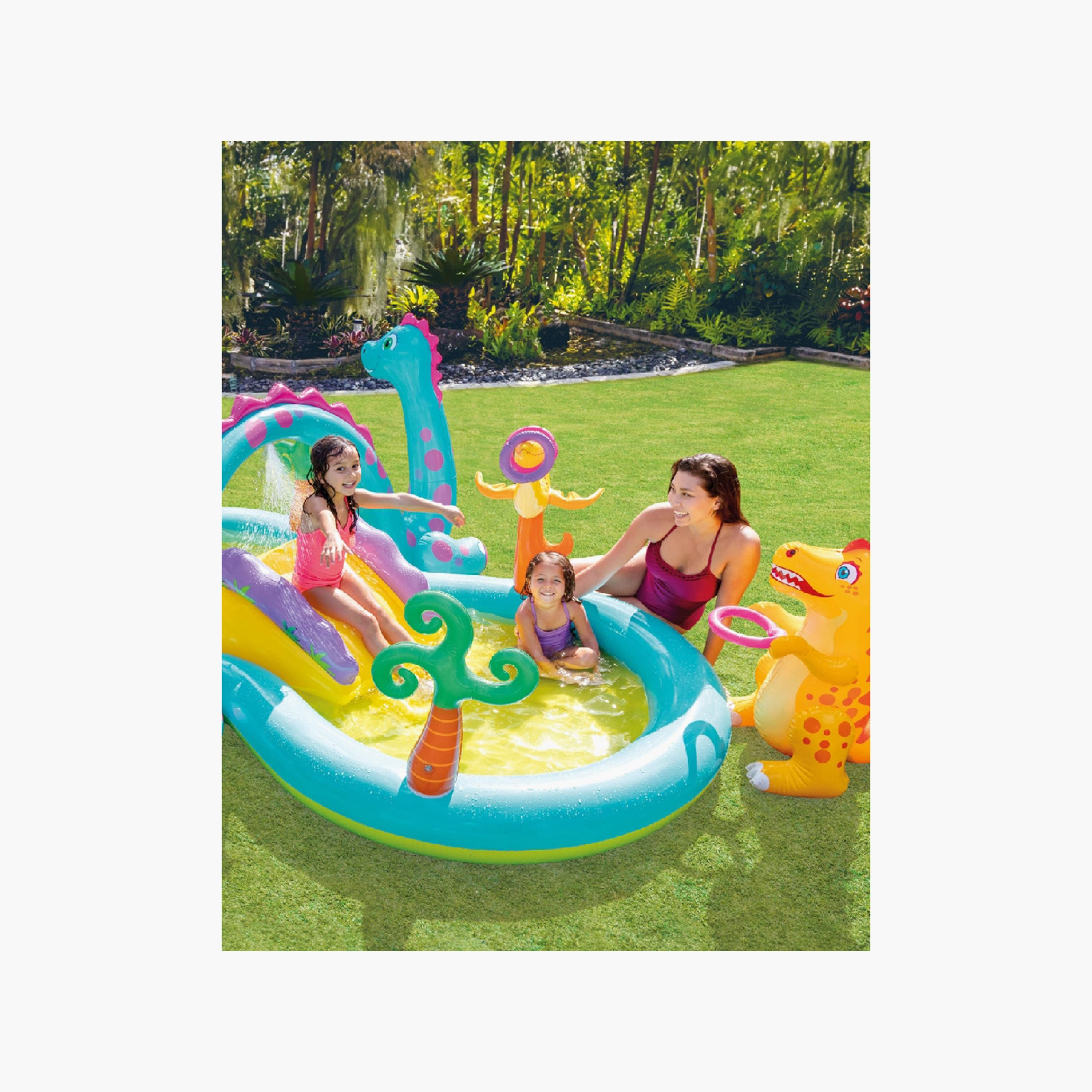 Intex Inflatable Dinoland Play Centre with Repair Patch Kit with Drain Plug - 3 Years+-toys-outdoor-poolandbeach-floatsandboats-image-3