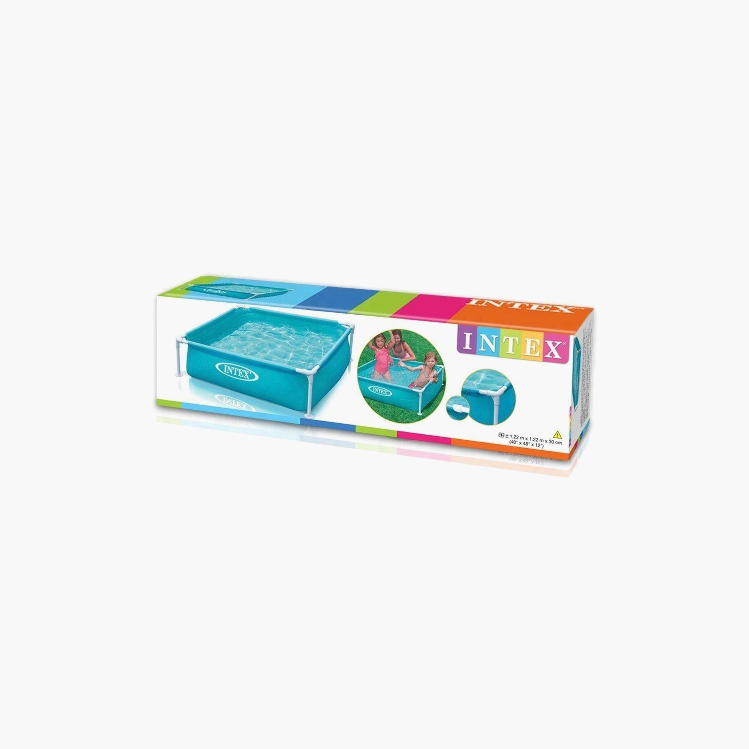 مسبح ميني فريم مع طقم إصلاح وسدادة تصريف - 4 × 4 × 1 من إنتكس-toys-outdoor-poolandbeach-pools-image-4