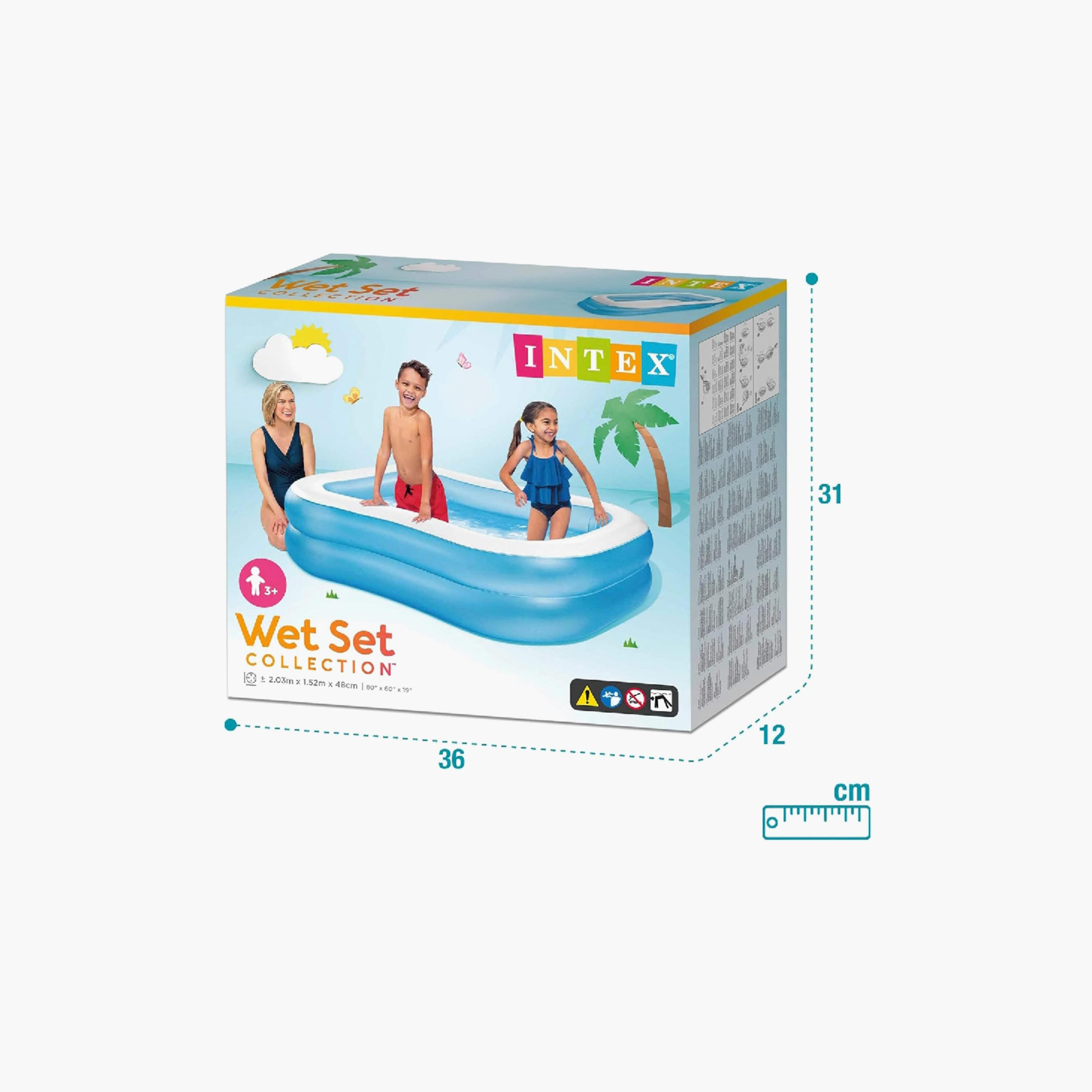 Intex Inflatable Swim Center Family Pool with Repair Patch Kit - 6.6 x 4.9 x 0.6 ft-toys-outdoor-poolandbeach-pools-image-4