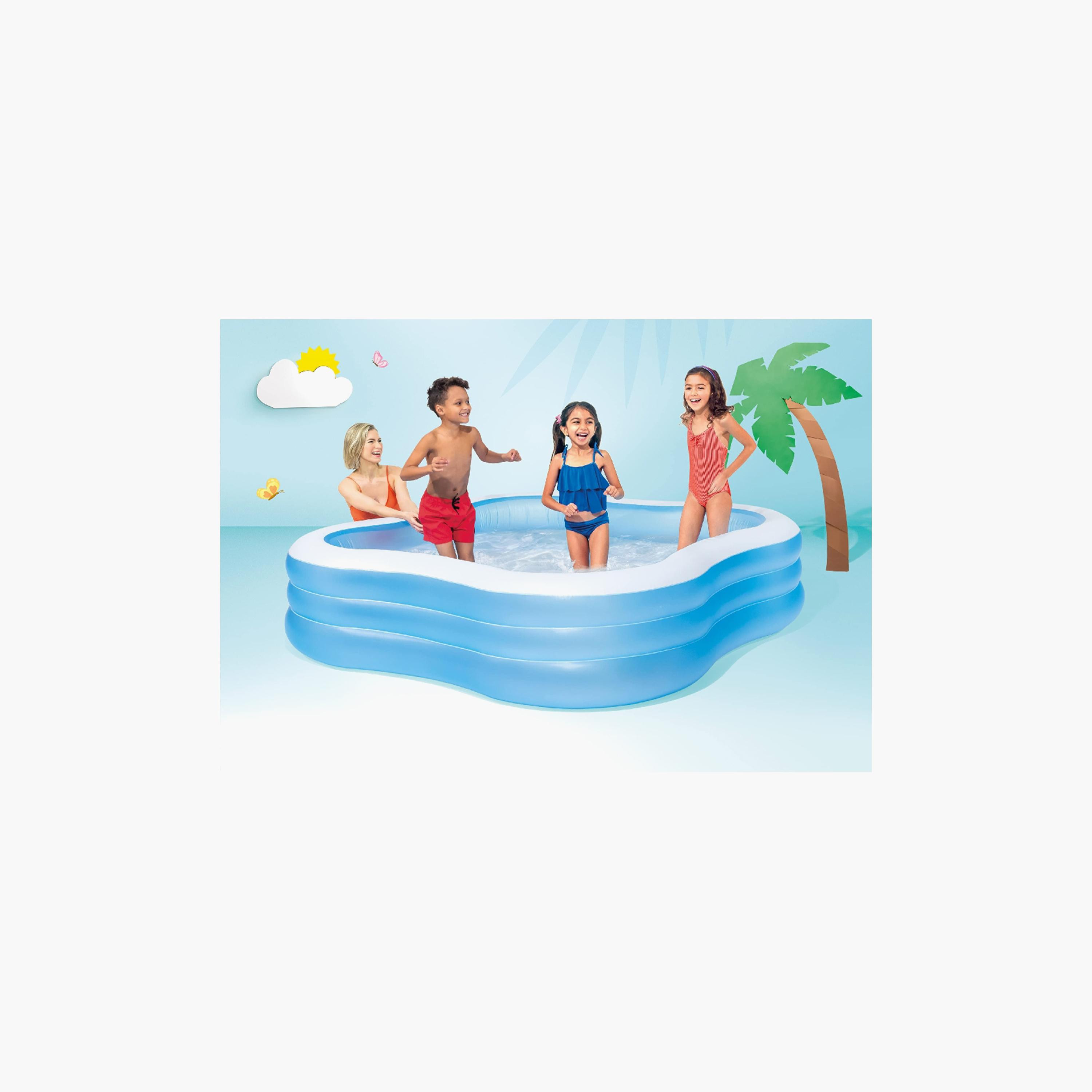 Intex Swim Center Inflatable Family Pool with Repair Patch & Drain Plug - 7.51 x 7.51 x 1.84 ft-toys-outdoor-poolandbeach-floatsandboats-image-3
