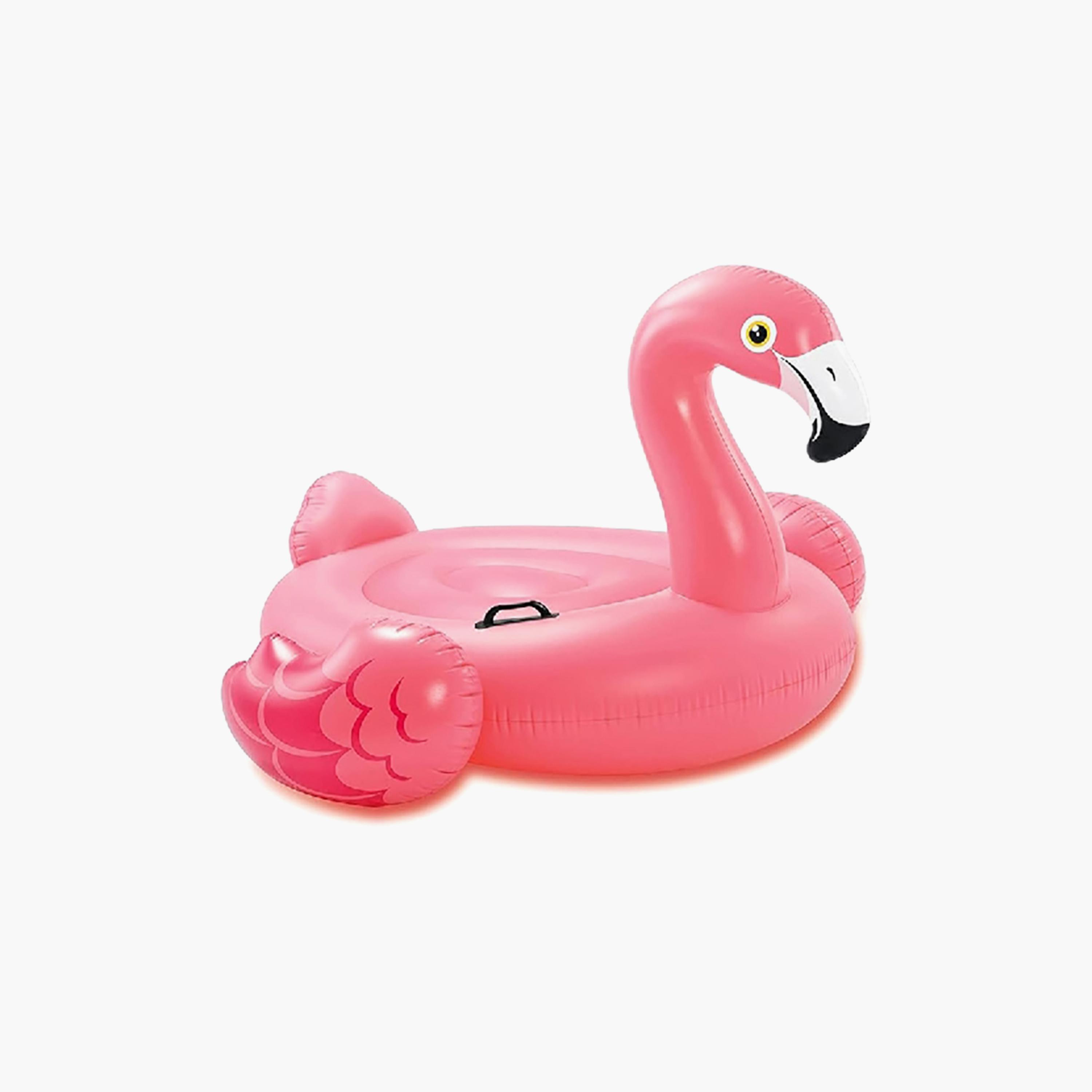 Intex Flamingo Pool Ride On Float with Repair Patch - 4.82 x 4.59 x 3.08 ft-toys-outdoor-poolandbeach-floatsandboats-image-1