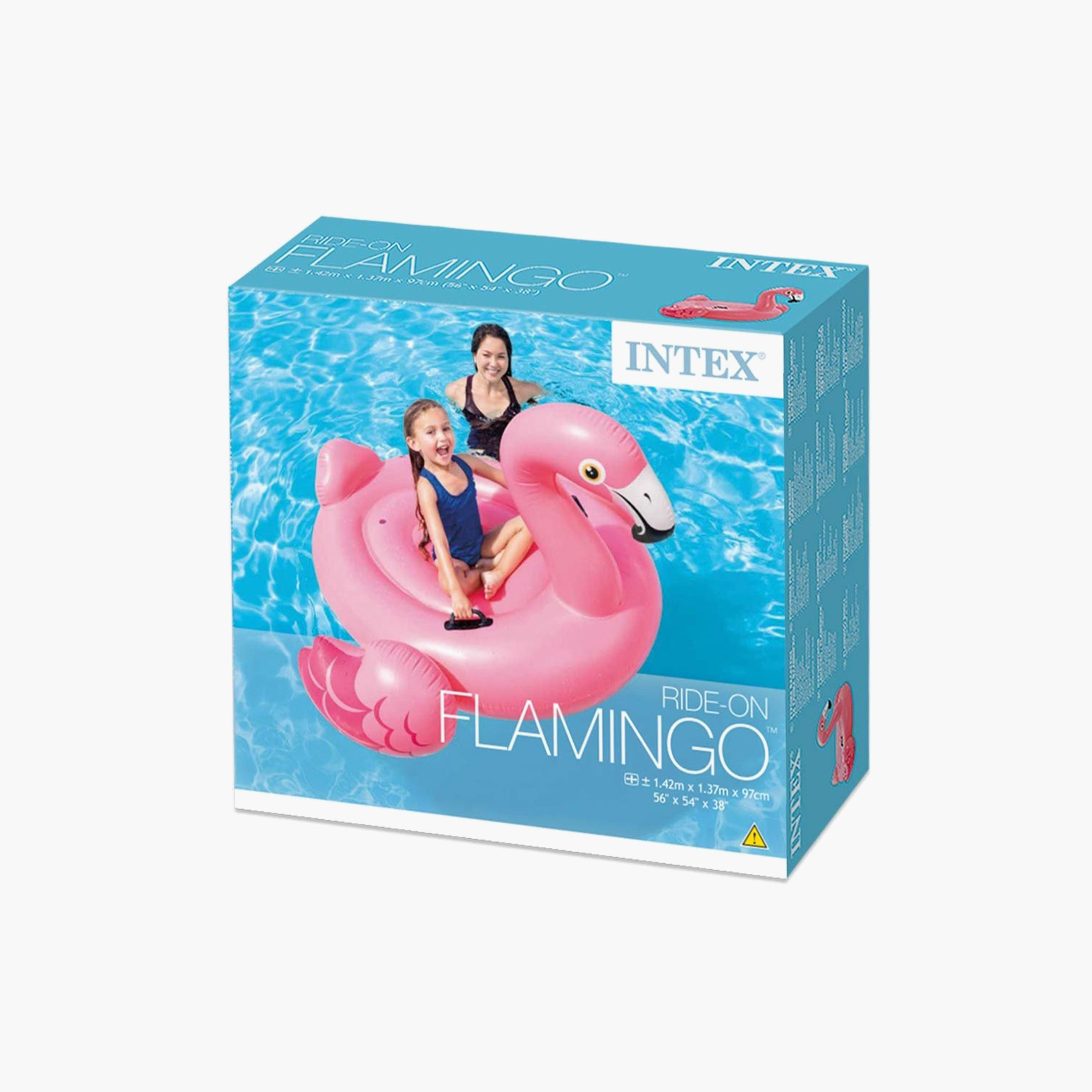 Intex Flamingo Pool Ride On Float with Repair Patch - 4.82 x 4.59 x 3.08 ft-toys-outdoor-poolandbeach-floatsandboats-image-3