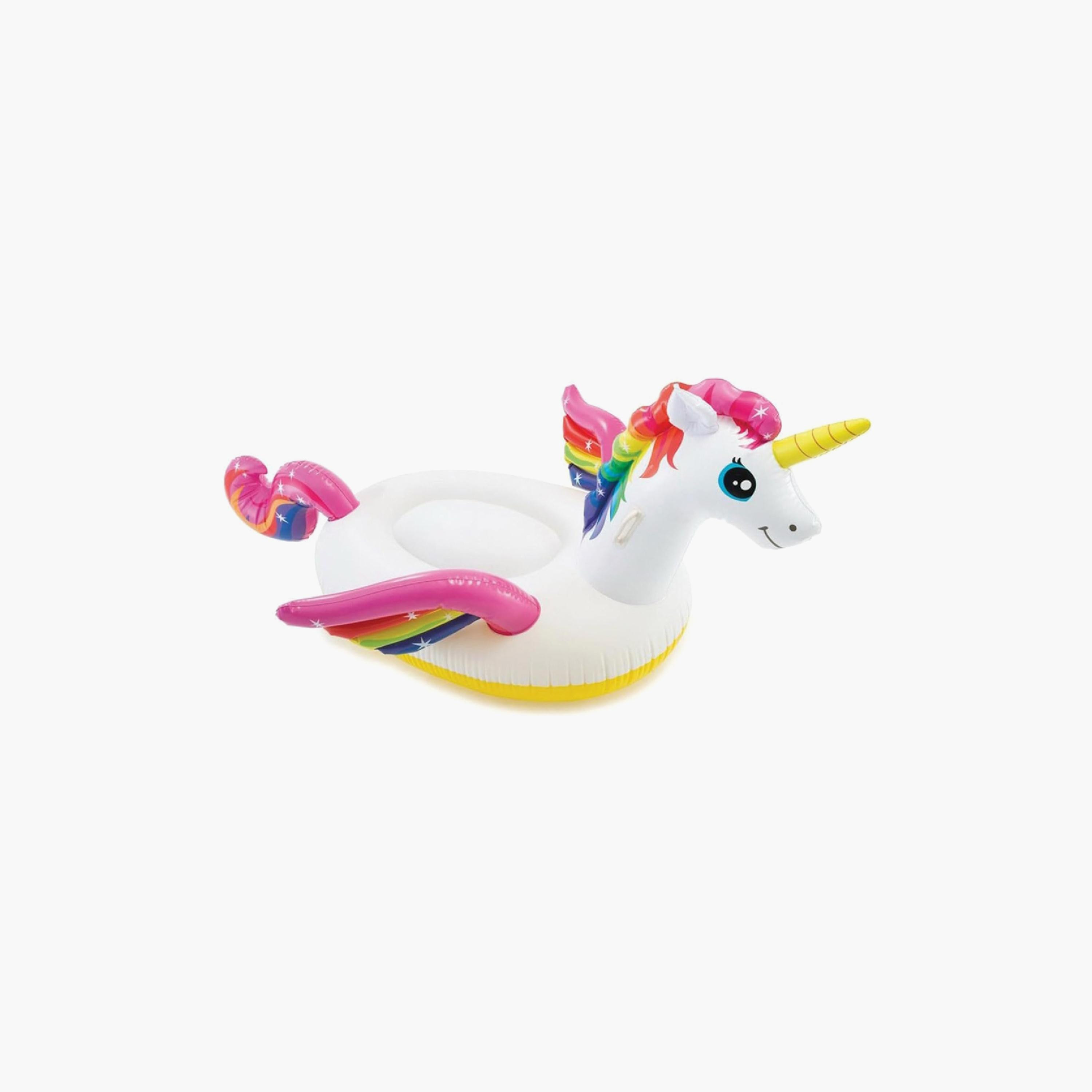 Intex Unicorn Pool Ride On Float with Repair Patch - 6.5 x 4.59 x 3.35 ft-toys-outdoor-poolandbeach-floatsandboats-image-2