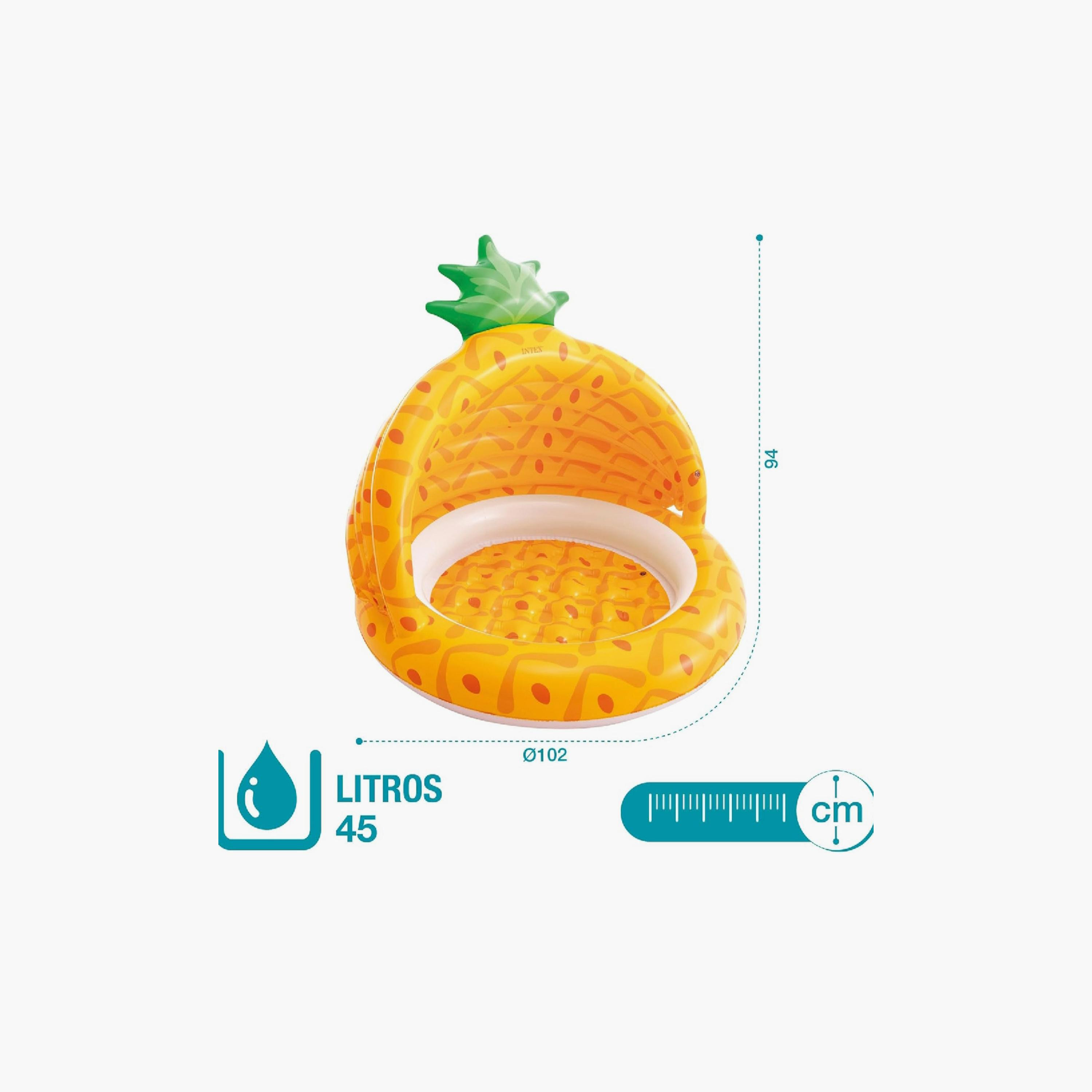 Intex Pineapple Inflatable Baby Pool - 3.35 x 3.08 ft-toys-outdoor-poolandbeach-poolaccessories-image-2