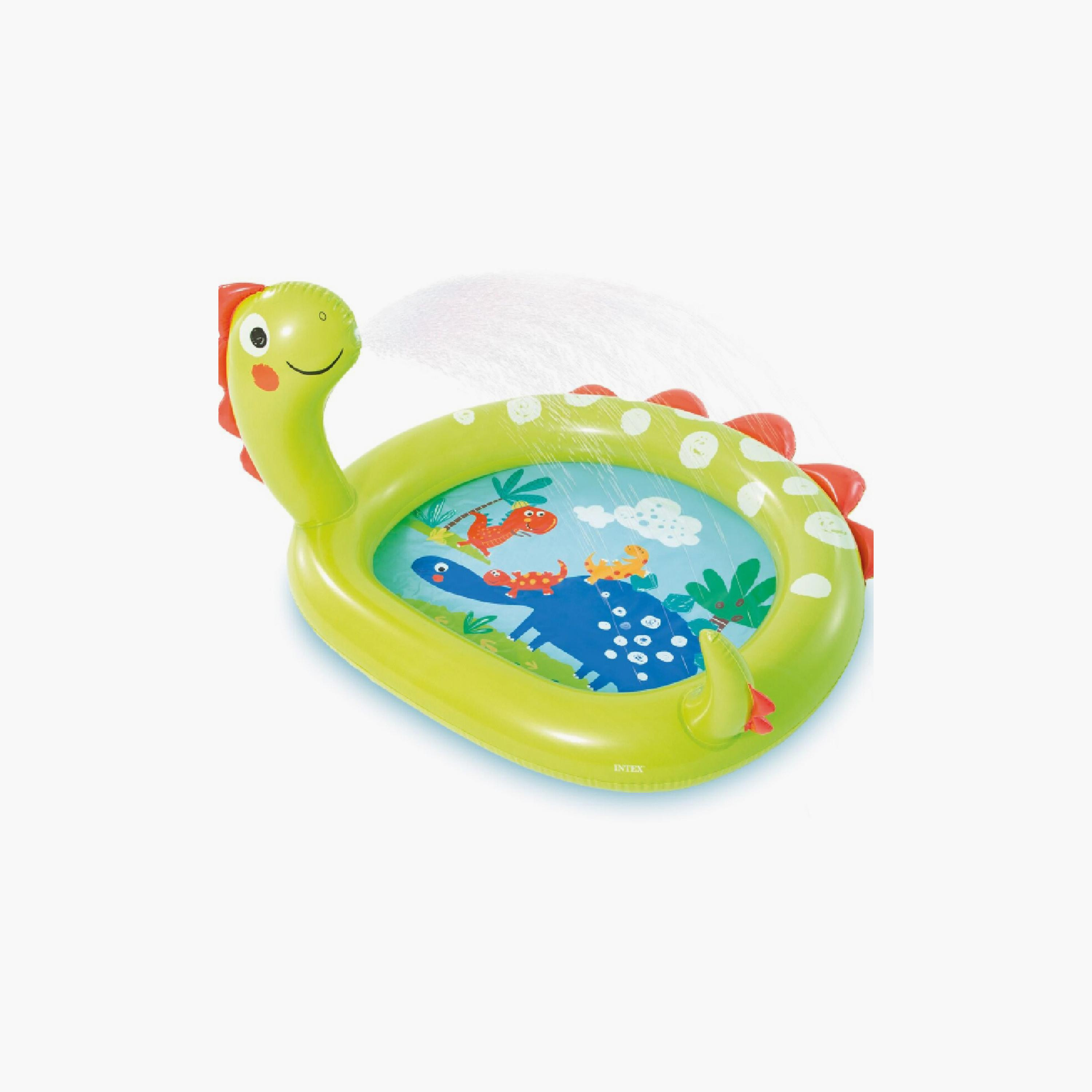 Intex Dinosaur Fountain Inflatable Pool with Repair Patch - 3.9 x 3.58 x 2.17 ft-toys-outdoor-poolandbeach-poolaccessories-image-2