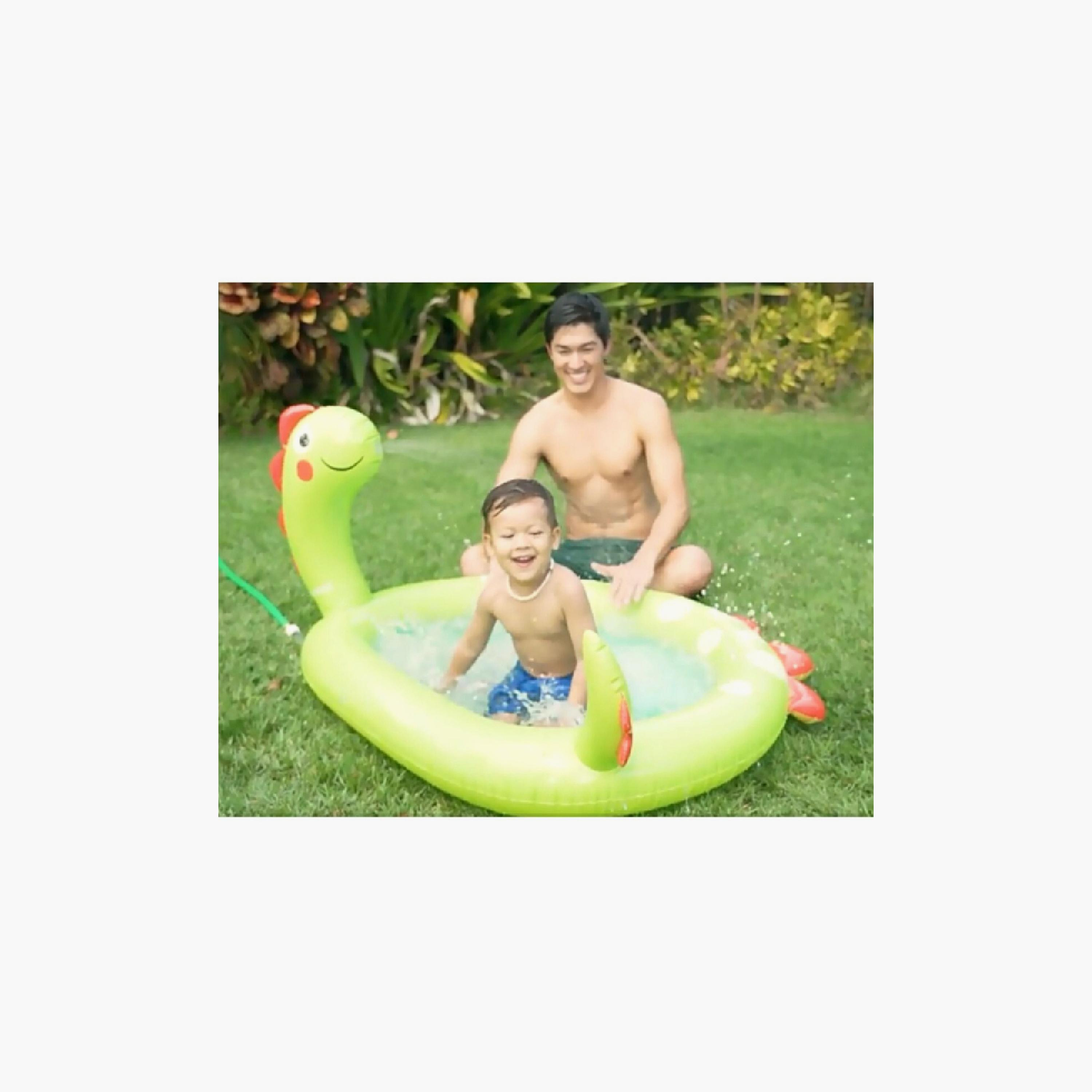 Intex Dinosaur Fountain Inflatable Pool with Repair Patch - 3.9 x 3.58 x 2.17 ft-toys-outdoor-poolandbeach-poolaccessories-image-3