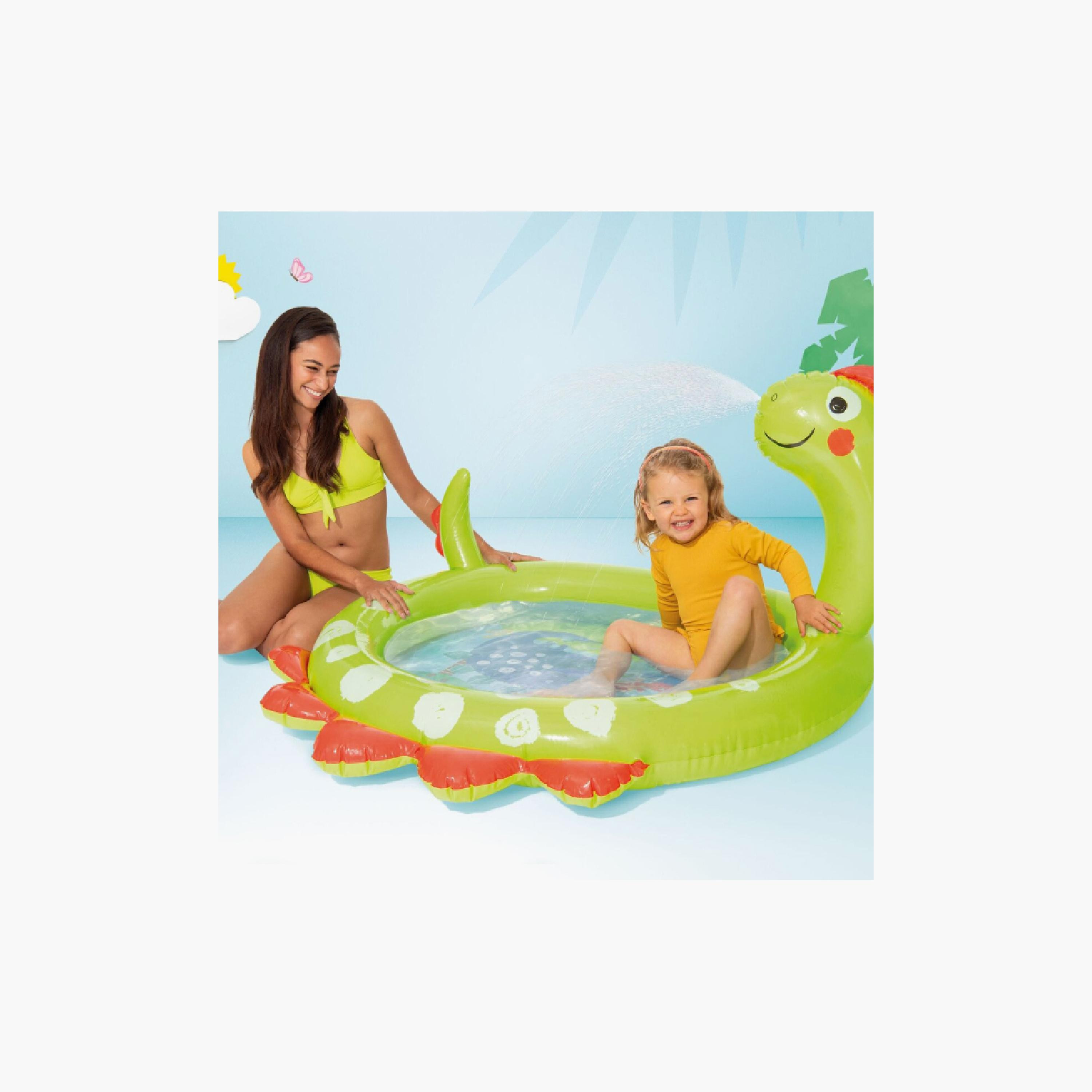 Intex Dinosaur Fountain Inflatable Pool with Repair Patch - 3.9 x 3.58 x 2.17 ft-toys-outdoor-poolandbeach-poolaccessories-image-4