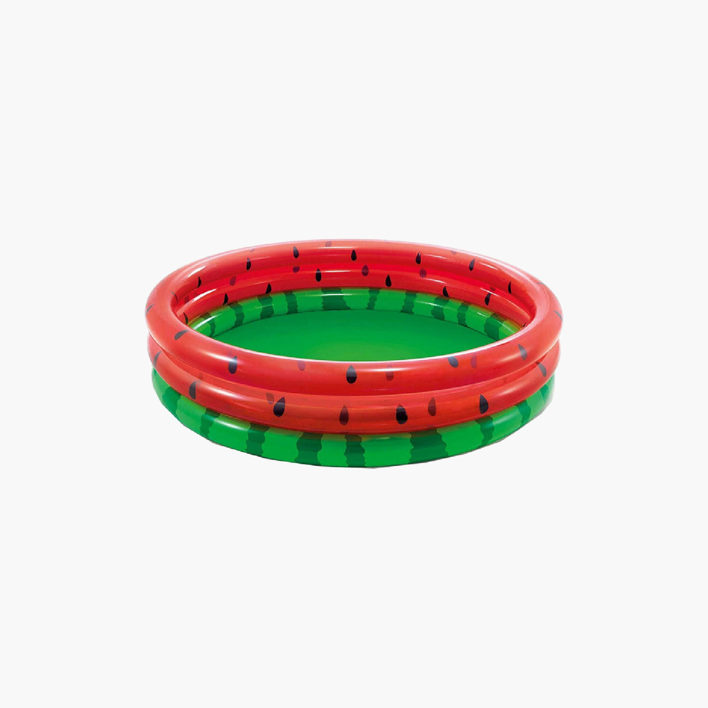 Intex 3 Equal Rings Watermelon Inflatable Pool with Repair Patch - 5.51 x 1.25 ft-toys-outdoor-poolandbeach-poolaccessories-image-1