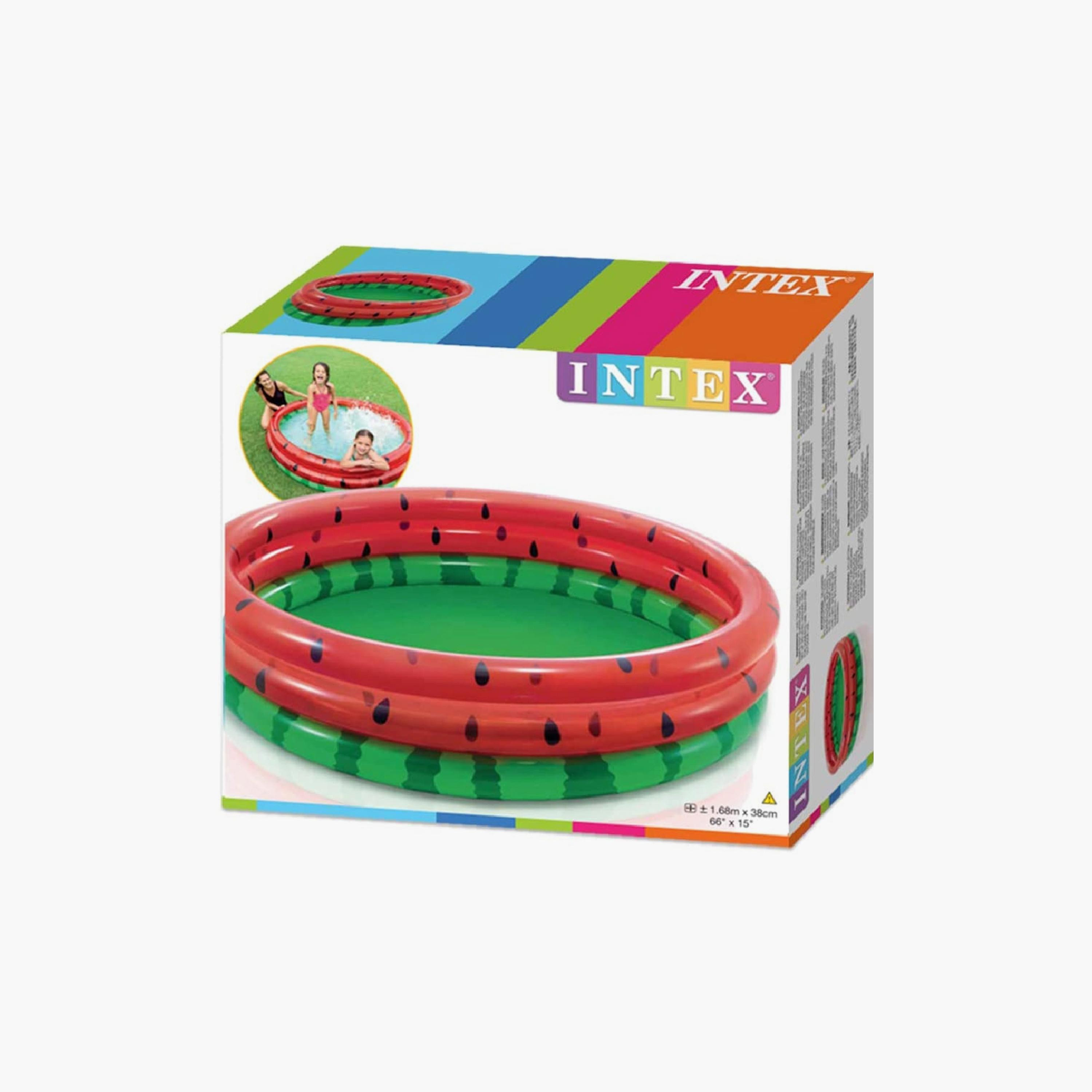 Intex 3 Equal Rings Watermelon Inflatable Pool with Repair Patch - 5.51 x 1.25 ft-toys-outdoor-poolandbeach-poolaccessories-image-3