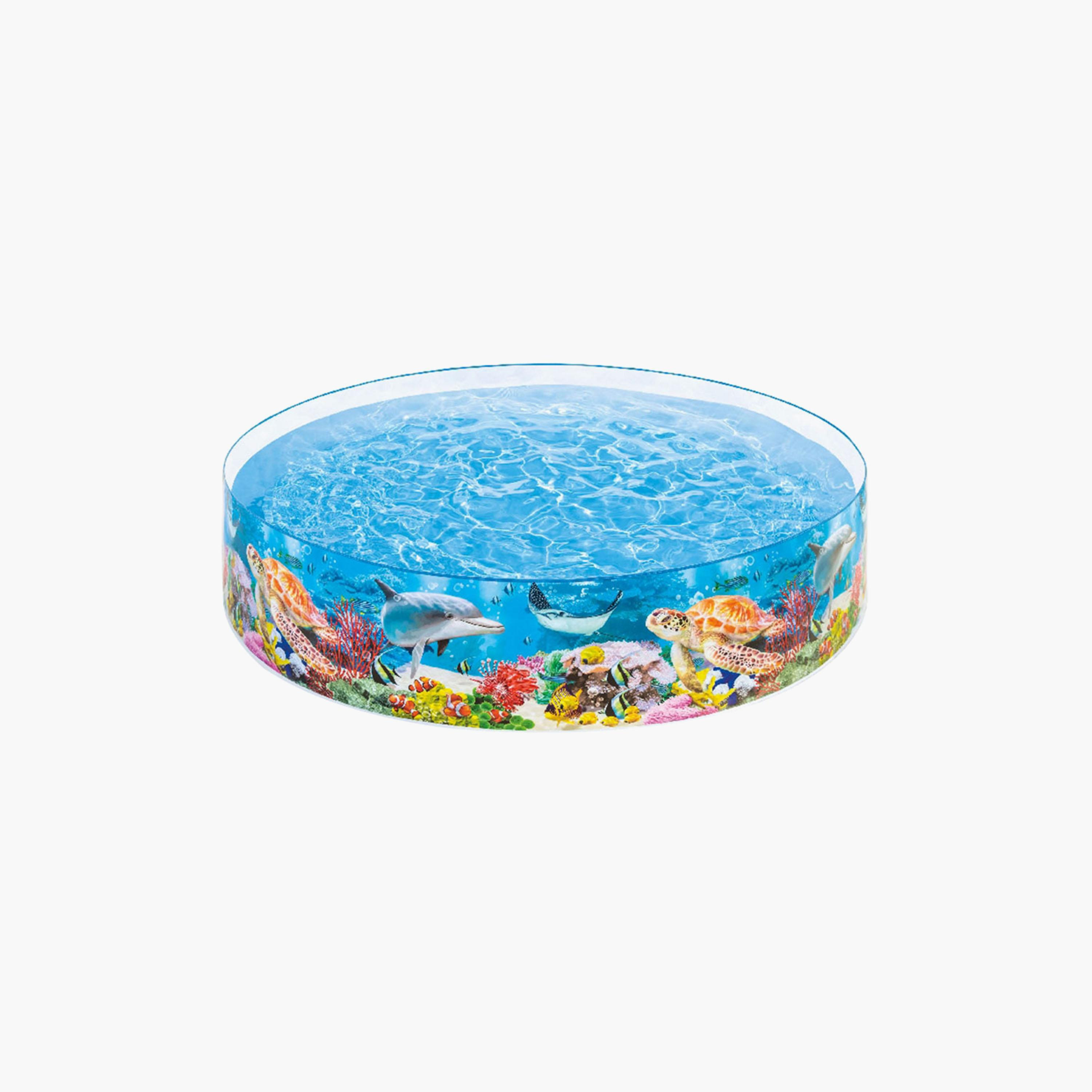 Intex Rainbow Inflatable Pool with Repair Patch - 8.01 x 1.51 ft-toys-outdoor-poolandbeach-poolaccessories-image-1